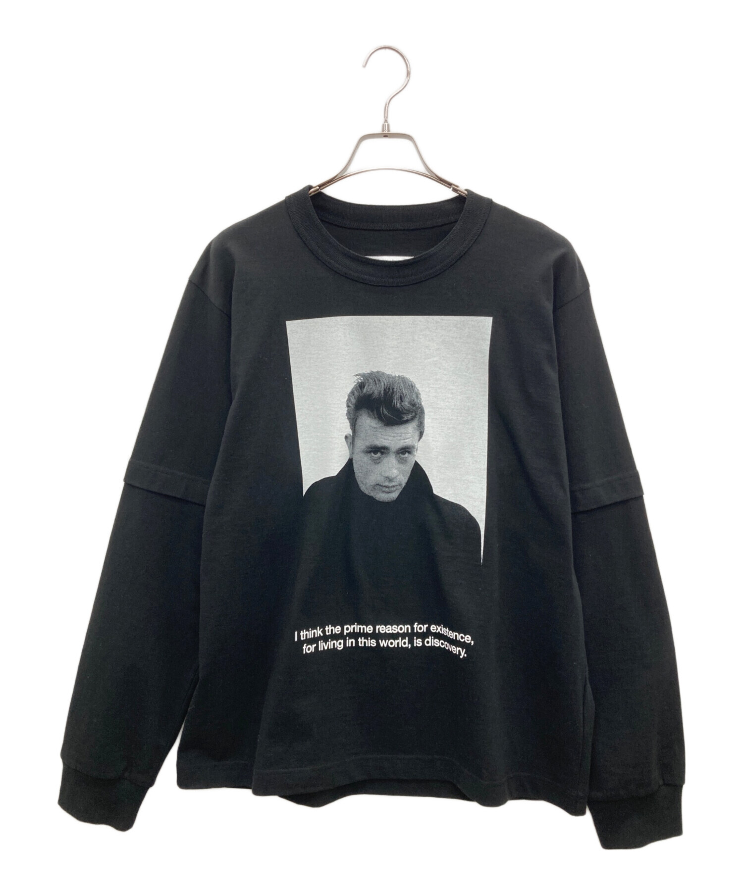 中古・古着通販】sacai (サカイ) プリントTシャツ ブラック サイズ:3 