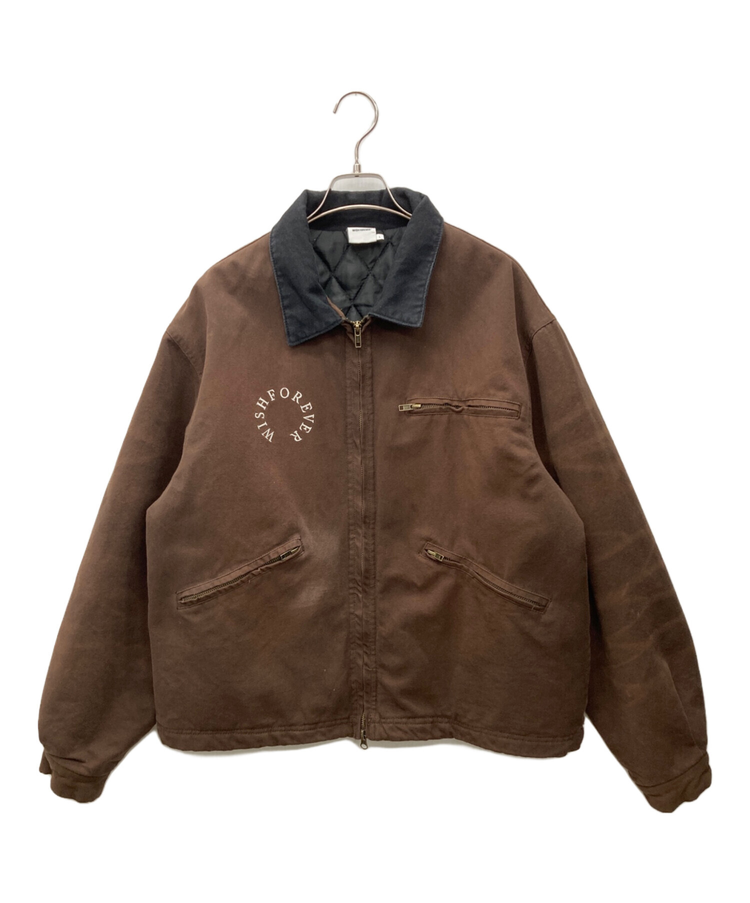 WISH FOREVER ダックジャケット ブラウン 中古・古着通販】wish for ever (ウィッシュフォーエバー) ダック