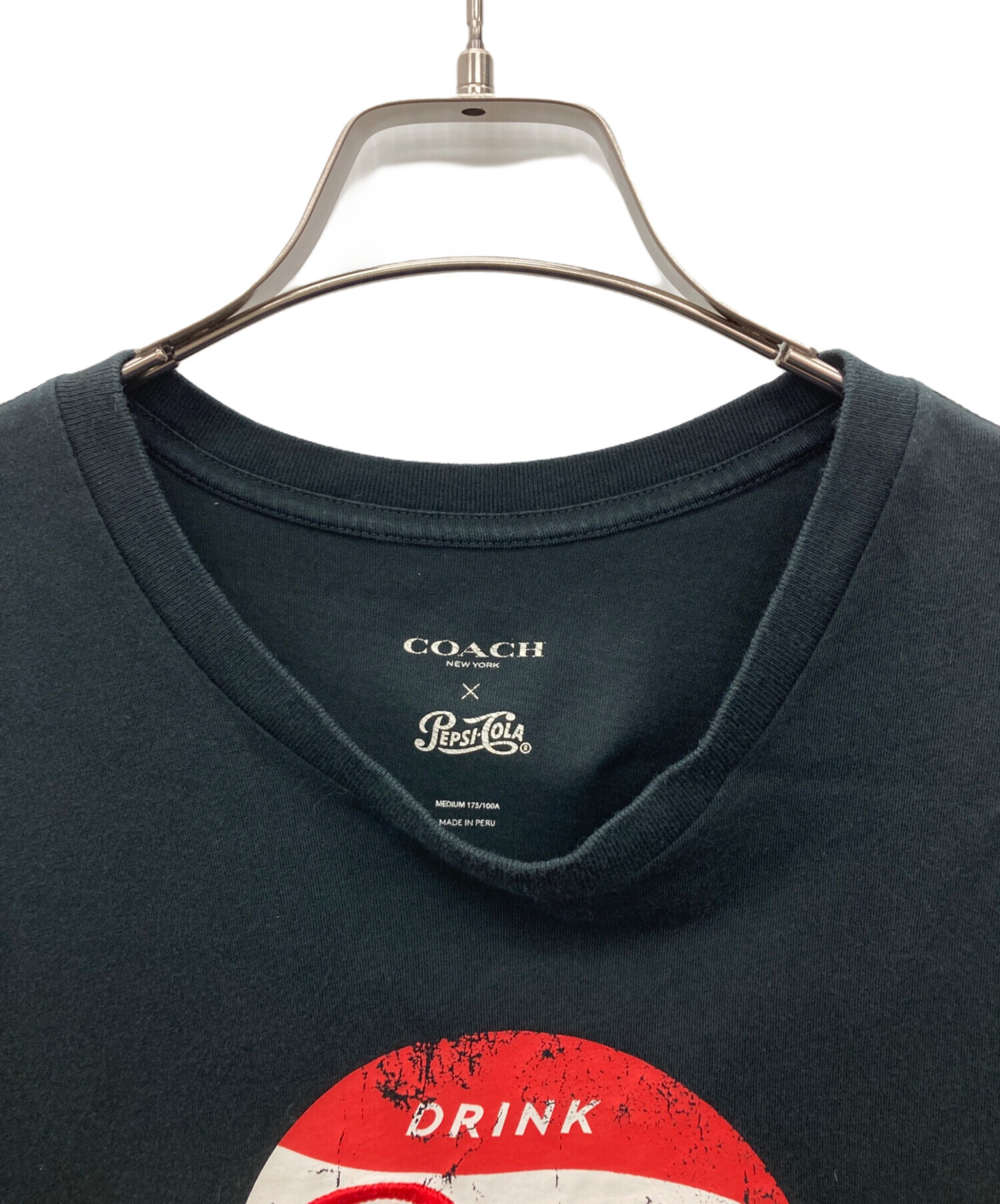 中古・古着通販】COACH (コーチ) ペプシプリントTシャツ ブラック