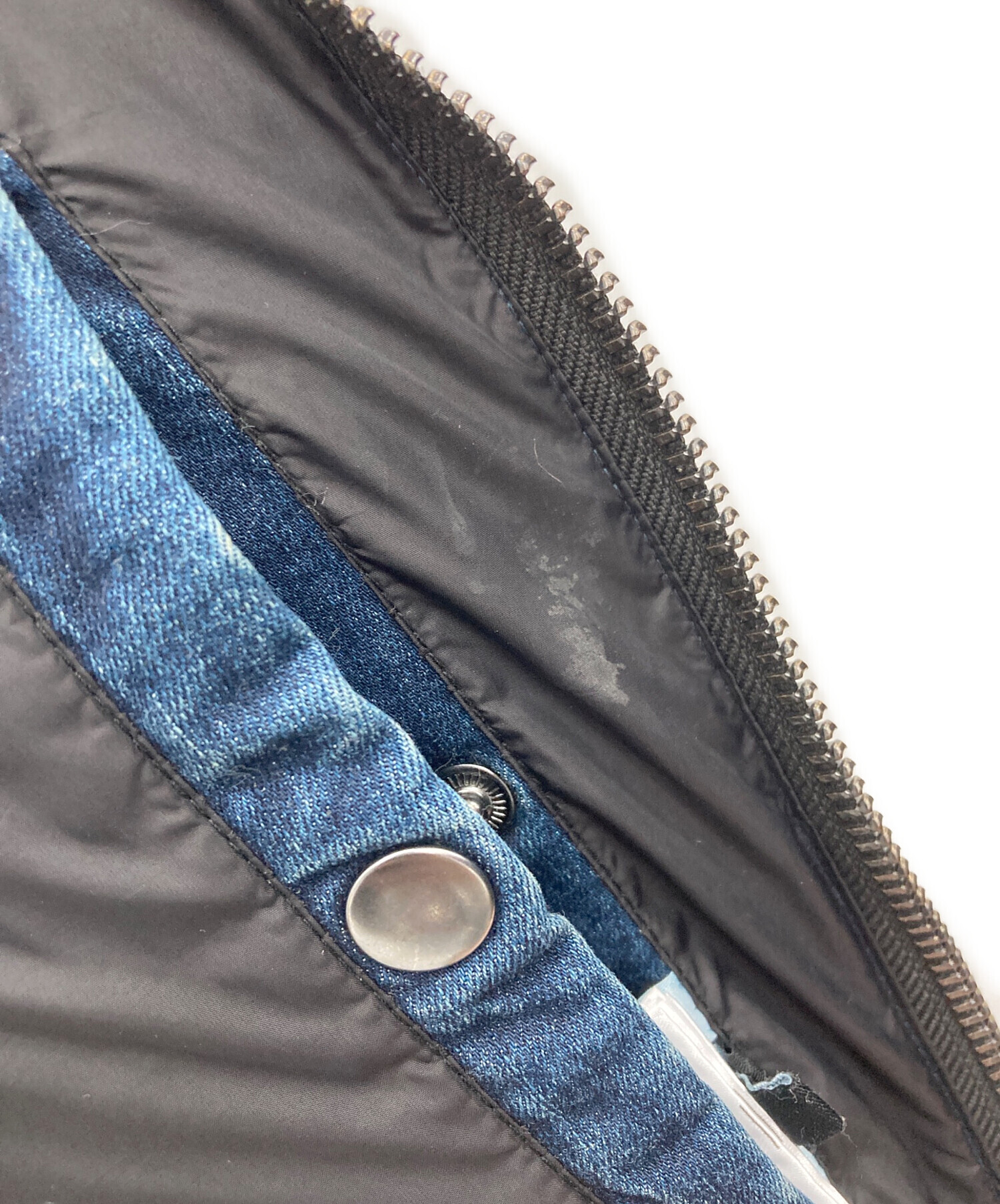 中古・古着通販】DIESEL (ディーゼル) デニムダウンベスト グレー 