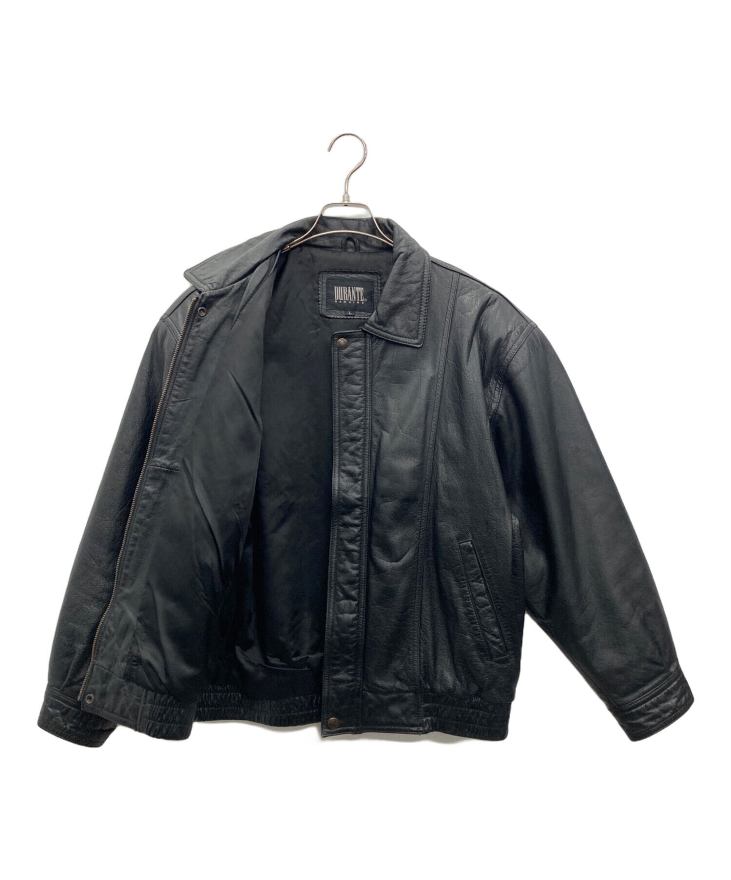 中古・古着通販】DURANTE (デュランテ) レザージャケット ブラック