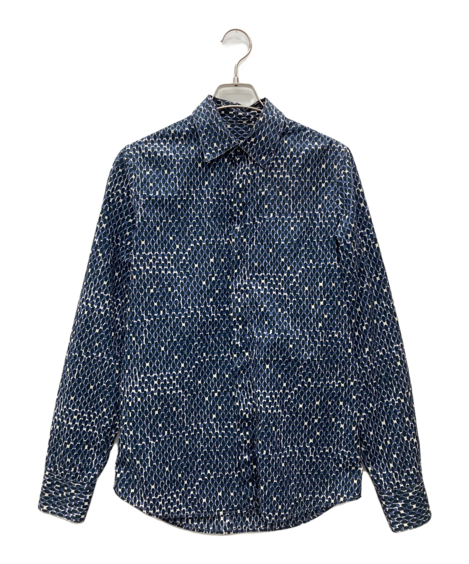 中古・古着通販】MARNI (マルニ) 長袖シャツ ネイビー サイズ:44 中古・古着通販】MARNI (マルニ) 長袖シャツ ネイビー サイズ:44