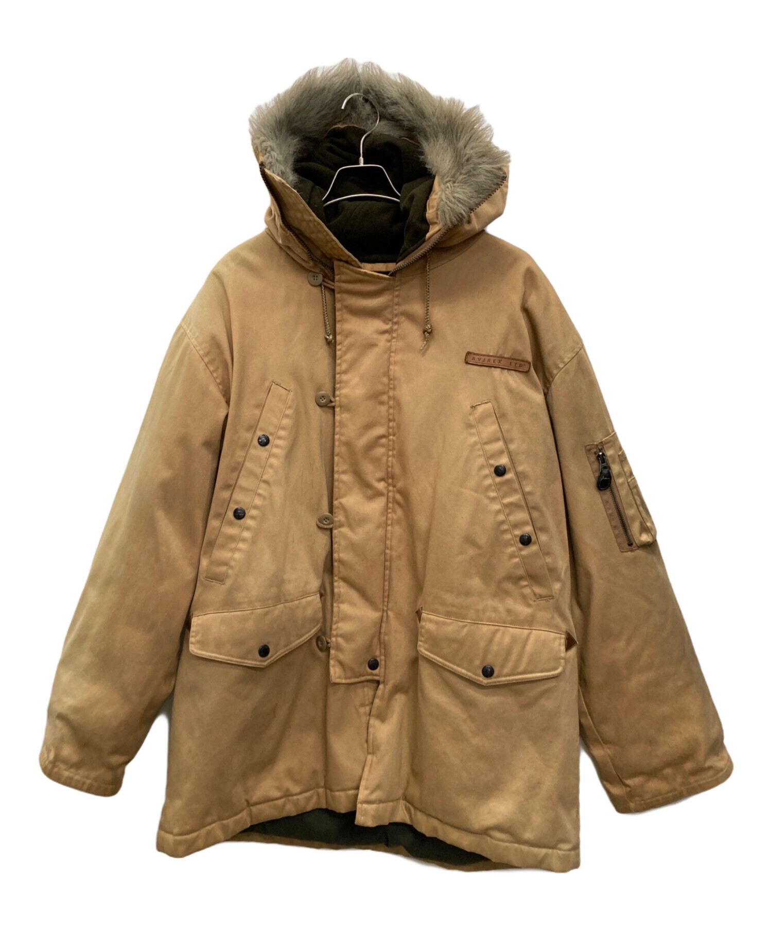 中古・古着通販】AVIREX (アヴィレックス) N-3Bタイプコート ベージュ 中古・古着通販】AVIREX (アヴィレックス) N-3Bタイプコート ベージュ