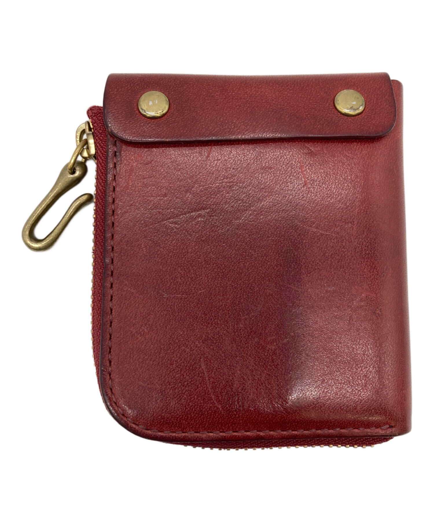 中古・古着通販】BEERBELLY (ビアベリー) SMALL ROUND WALLET ボルドー