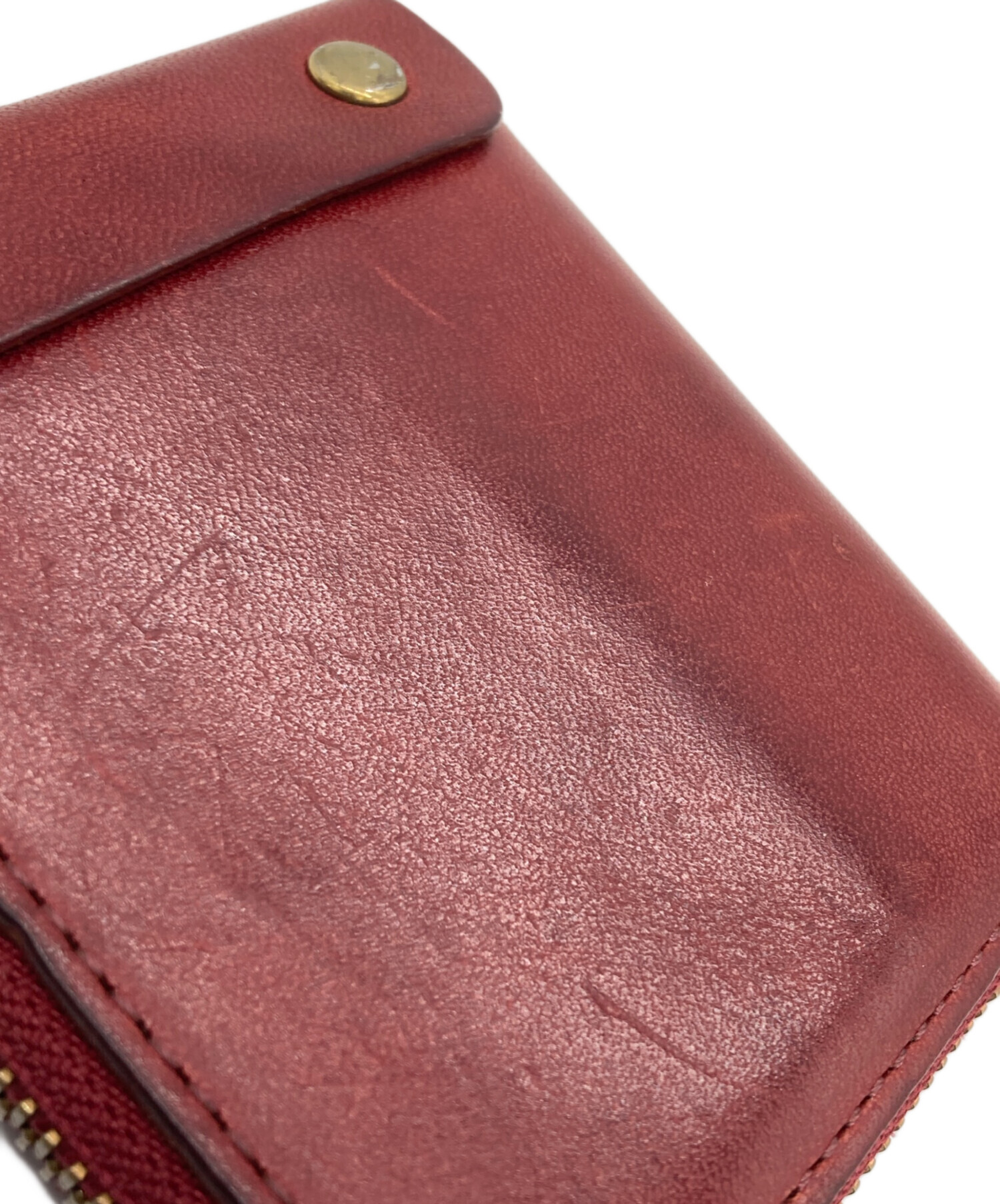 中古・古着通販】BEERBELLY (ビアベリー) SMALL ROUND WALLET ボルドー