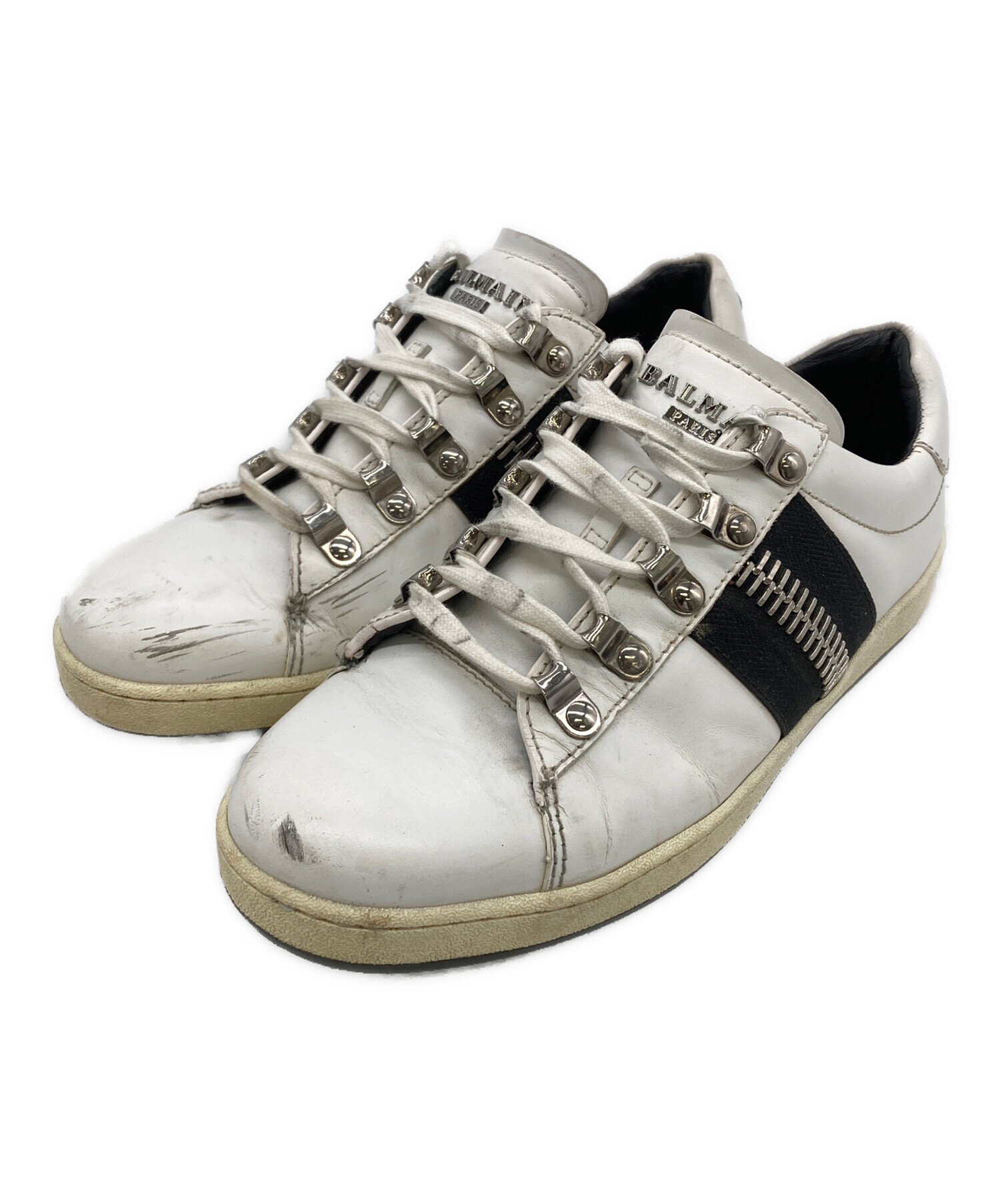中古・古着通販】BALMAIN (バルマン) ローカットスニーカー ホワイト 