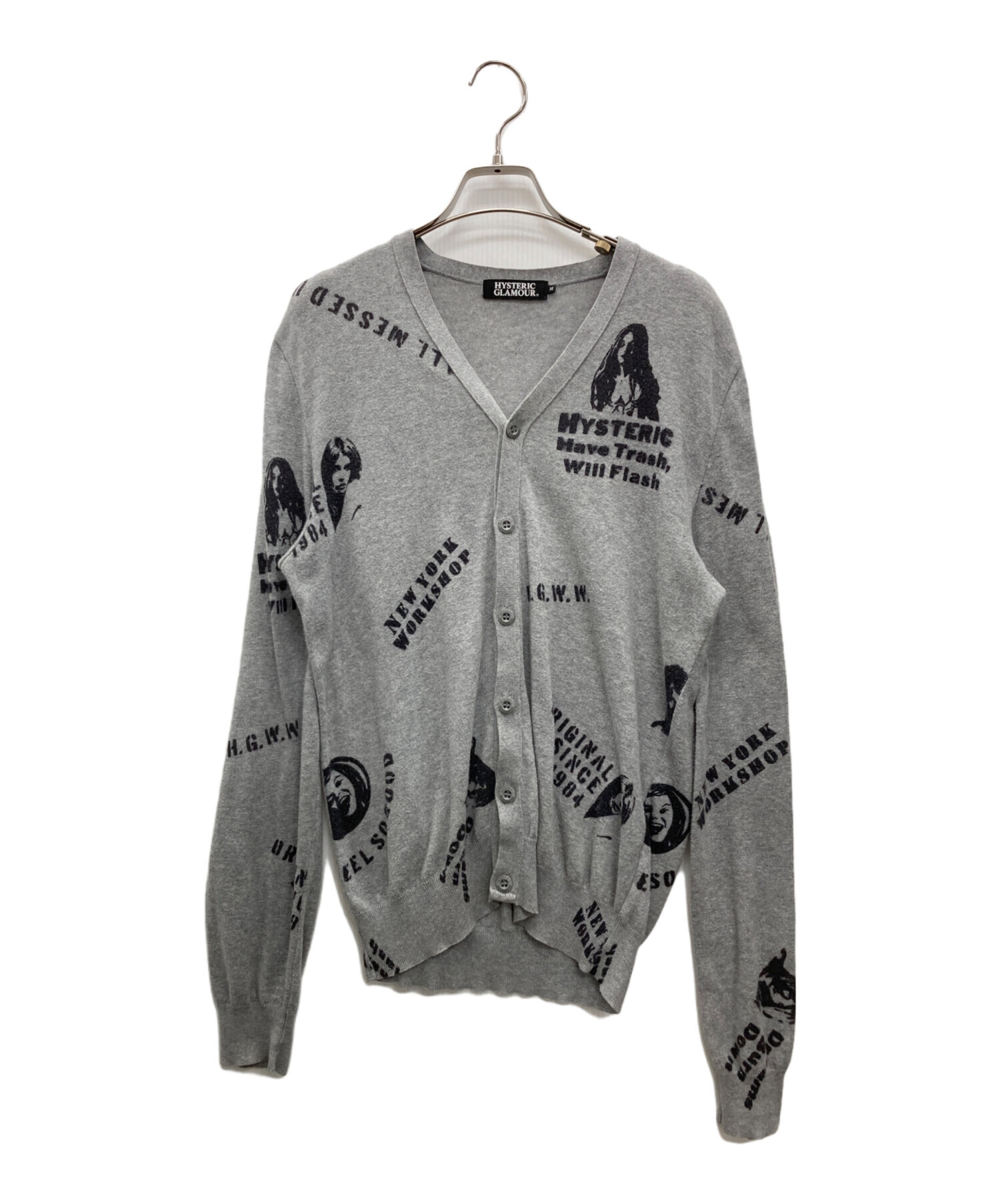 HYSTERIC GLAMOUR 2000’s Tシャツカーディガン HYSTERIC GLAMOUR（ヒステリックグラマー）カーディガン 黒 サイズ:F