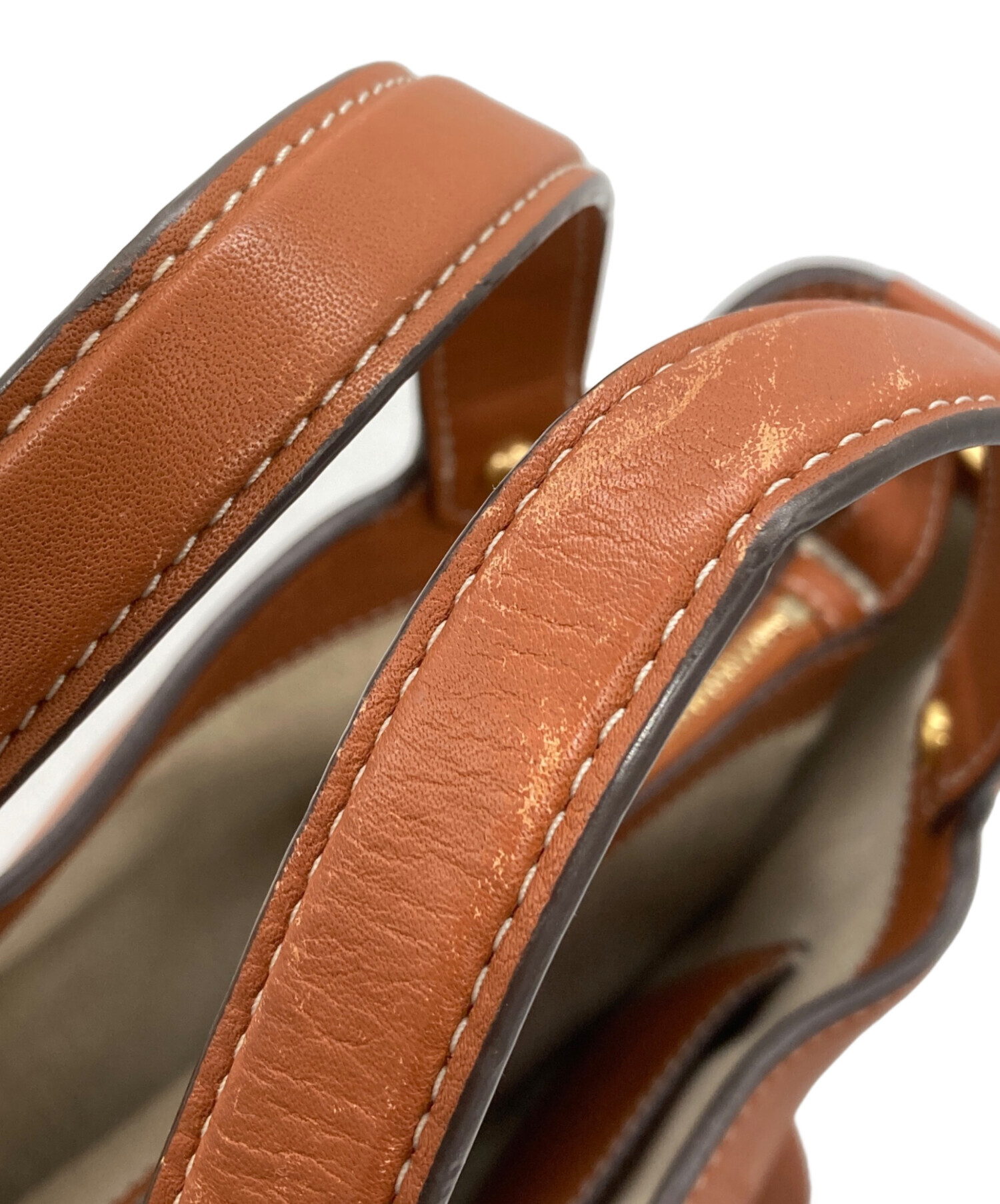 新品未使用　トリーバーチ　ミラーフォン　ブラウン 中古・古着通販】TORY BURCH (トリーバーチ) ミラーバケットバック