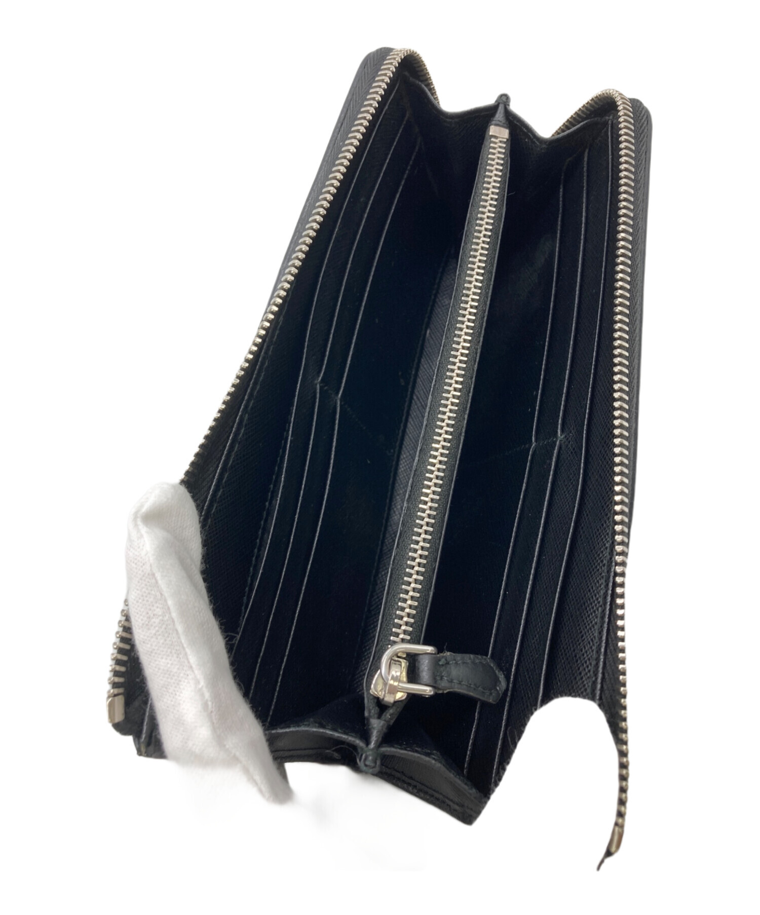 中古・古着通販】PRADA (プラダ) PORTAFOGLIO LAMPO ブラック