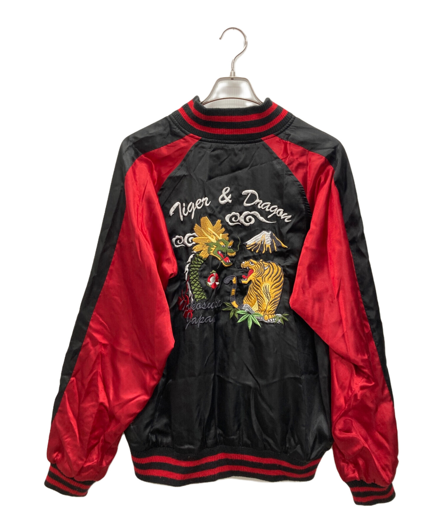 中古・古着通販】zeky (ゼキー) スカジャン ブラック×レッド サイズ:L