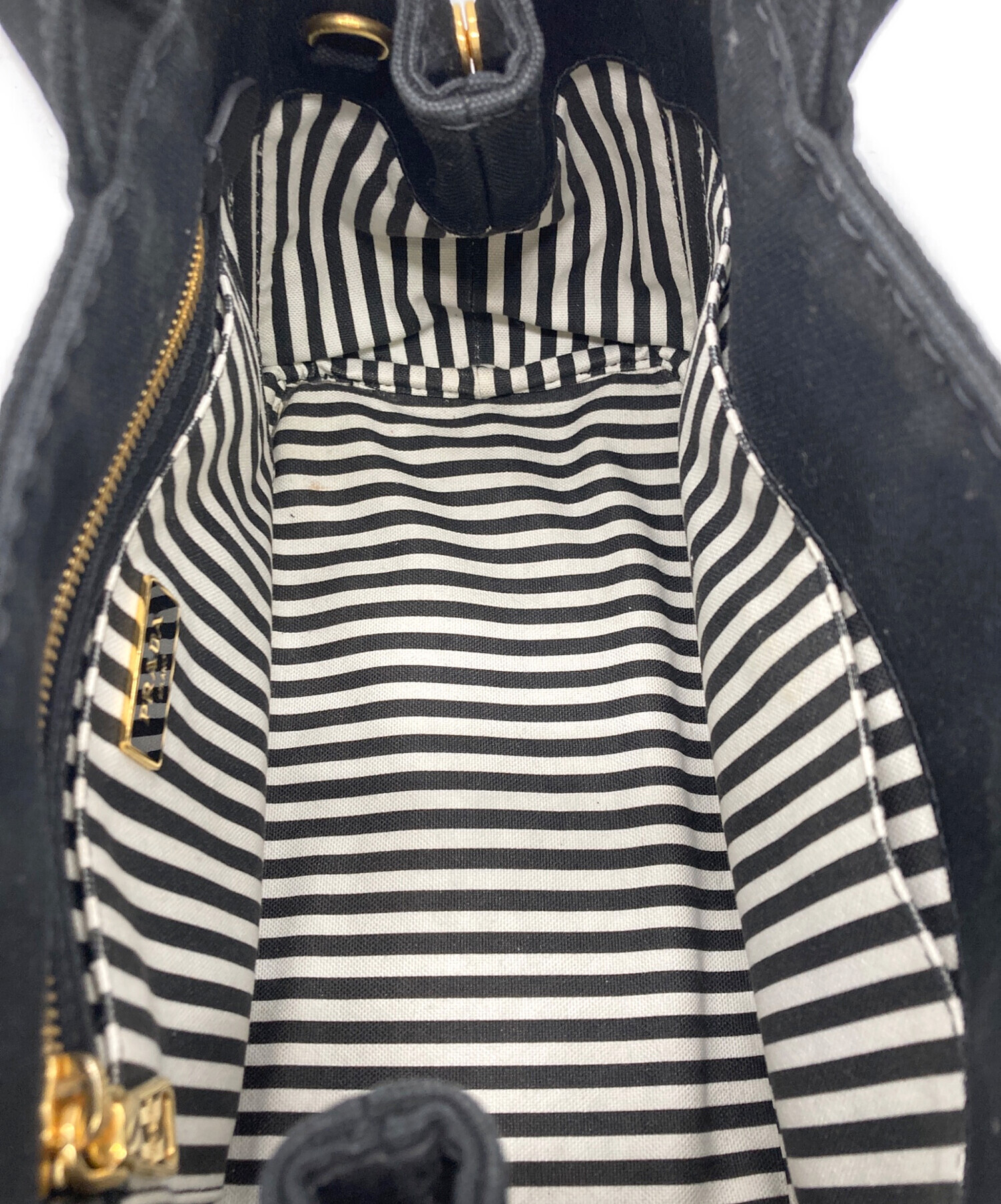 中古・古着通販】PRADA (プラダ) カナパミニトートバッグ ブラック