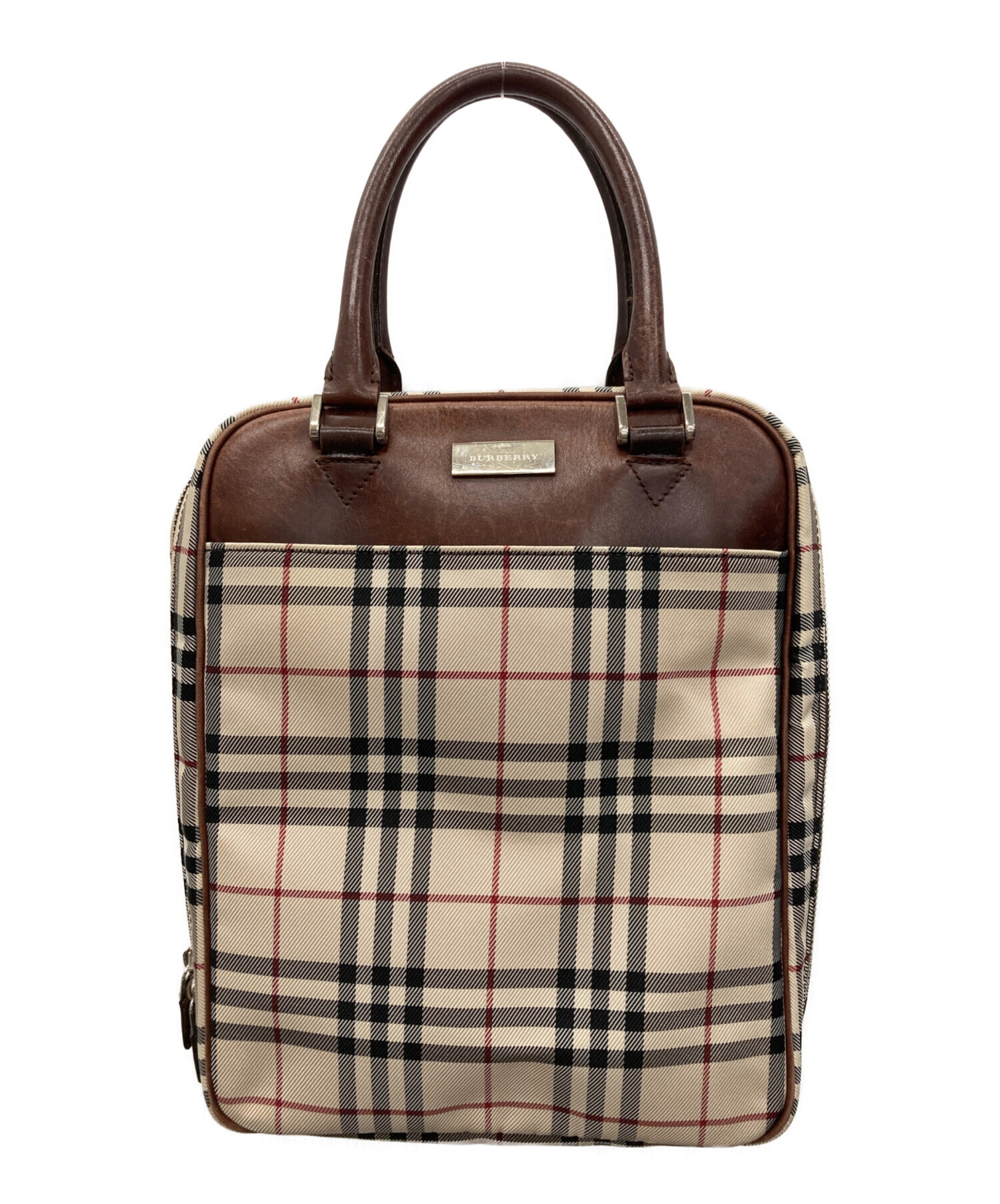 中古・古着通販】BURBERRY (バーバリー) スクエアハンドバッグ 