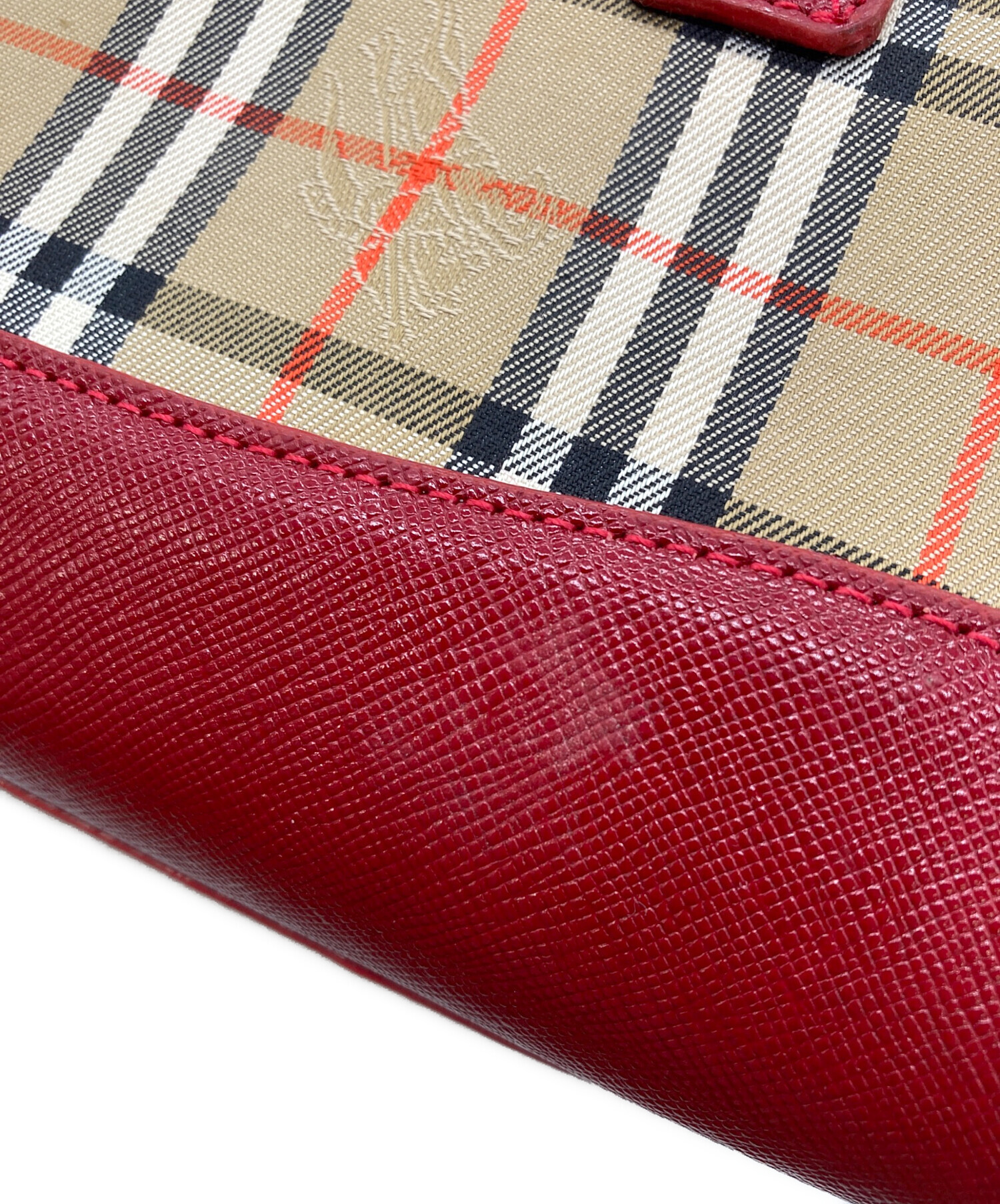 中古・古着通販】BURBERRY (バーバリー) 2WAYバッグ レッド｜ブランド