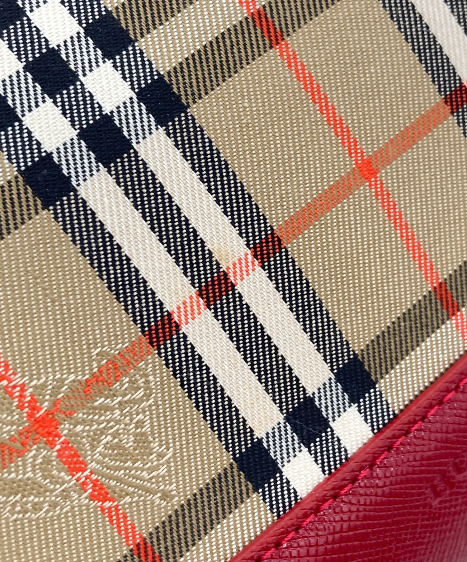 中古・古着通販】BURBERRY (バーバリー) 2WAYバッグ レッド｜ブランド