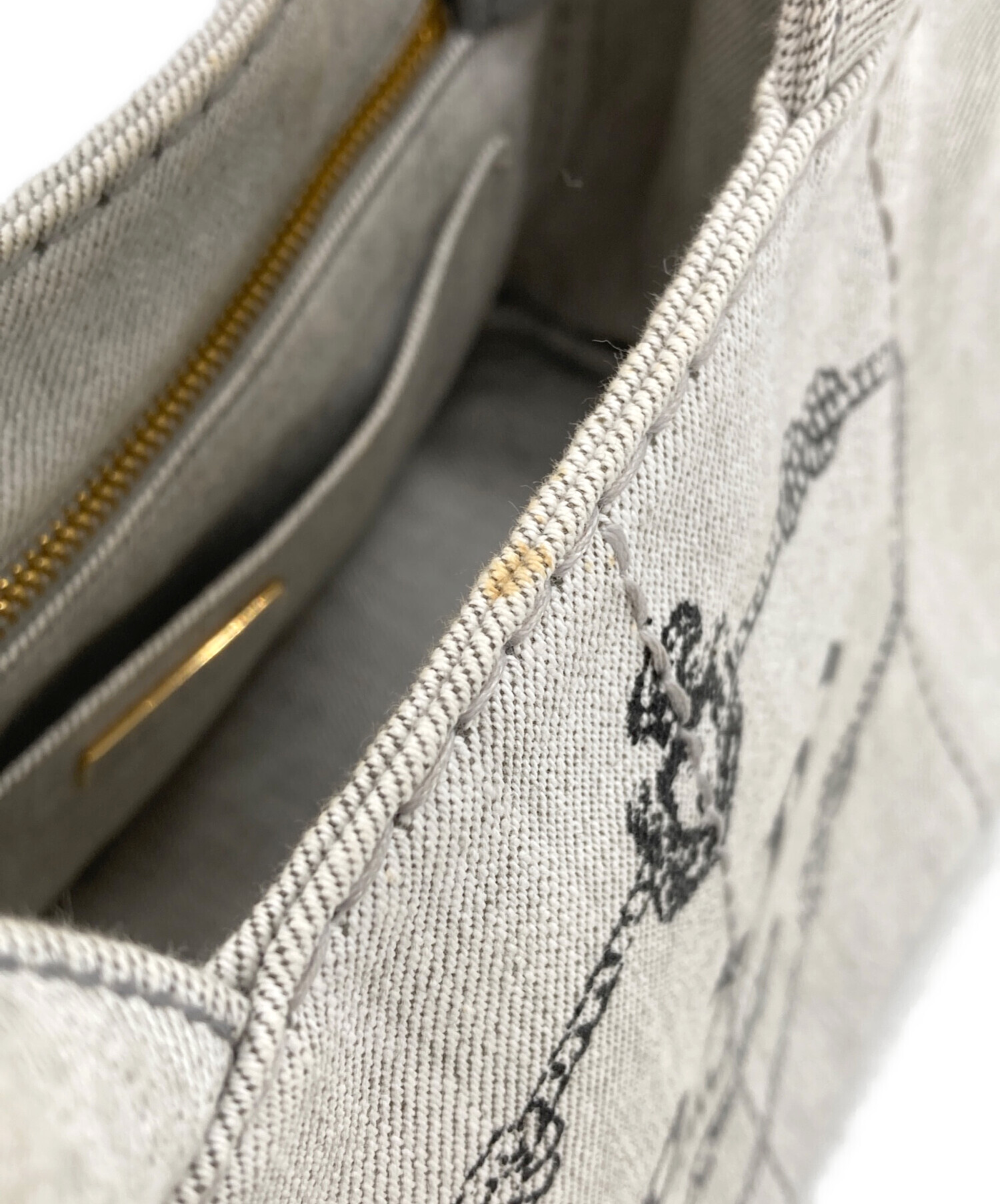 中古・古着通販】PRADA (プラダ) カナパデニムトートバッグ ライト