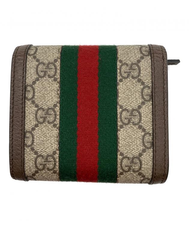 GUCCI グッチ オフィディア　ミニコンパクトウォレット 中古・古着通販】GUCCI (グッチ) オフィディアコンパクトウォレット