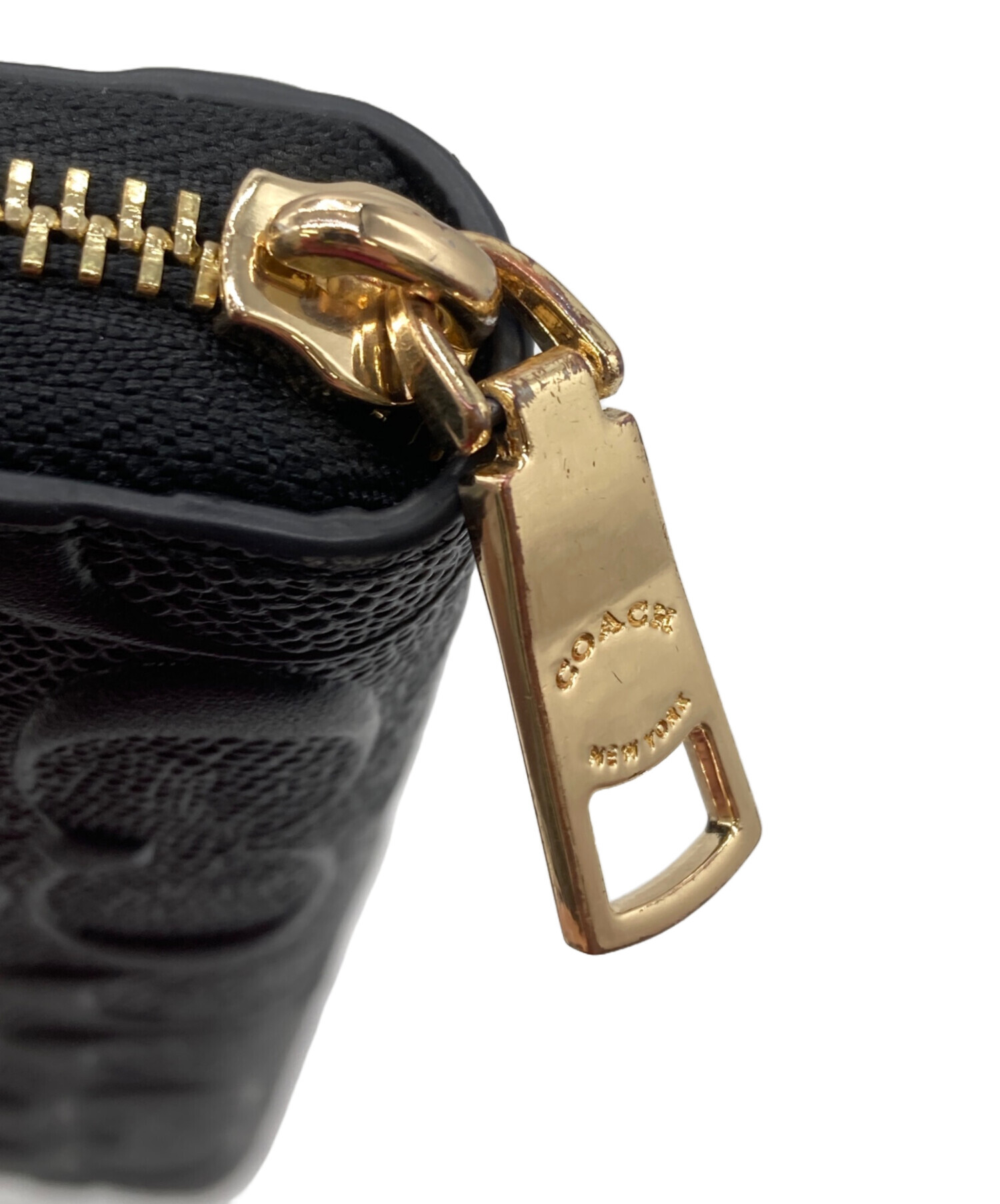 中古・古着通販】COACH (コーチ) ラウンドファスナー財布 ブラック