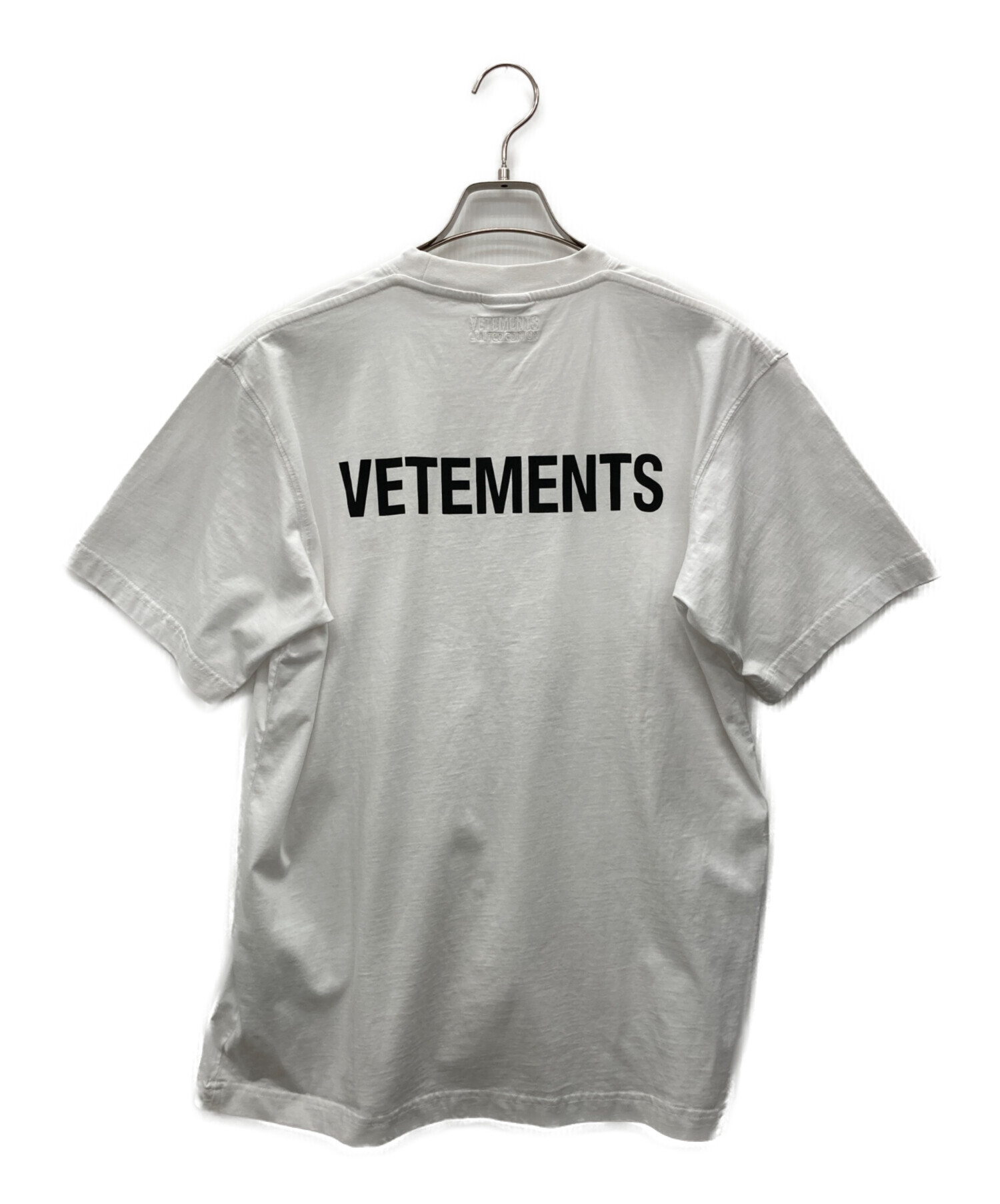 中古・古着通販】VETEMENTS (ヴェトモン) 半袖Tシャツ ホワイト サイズ