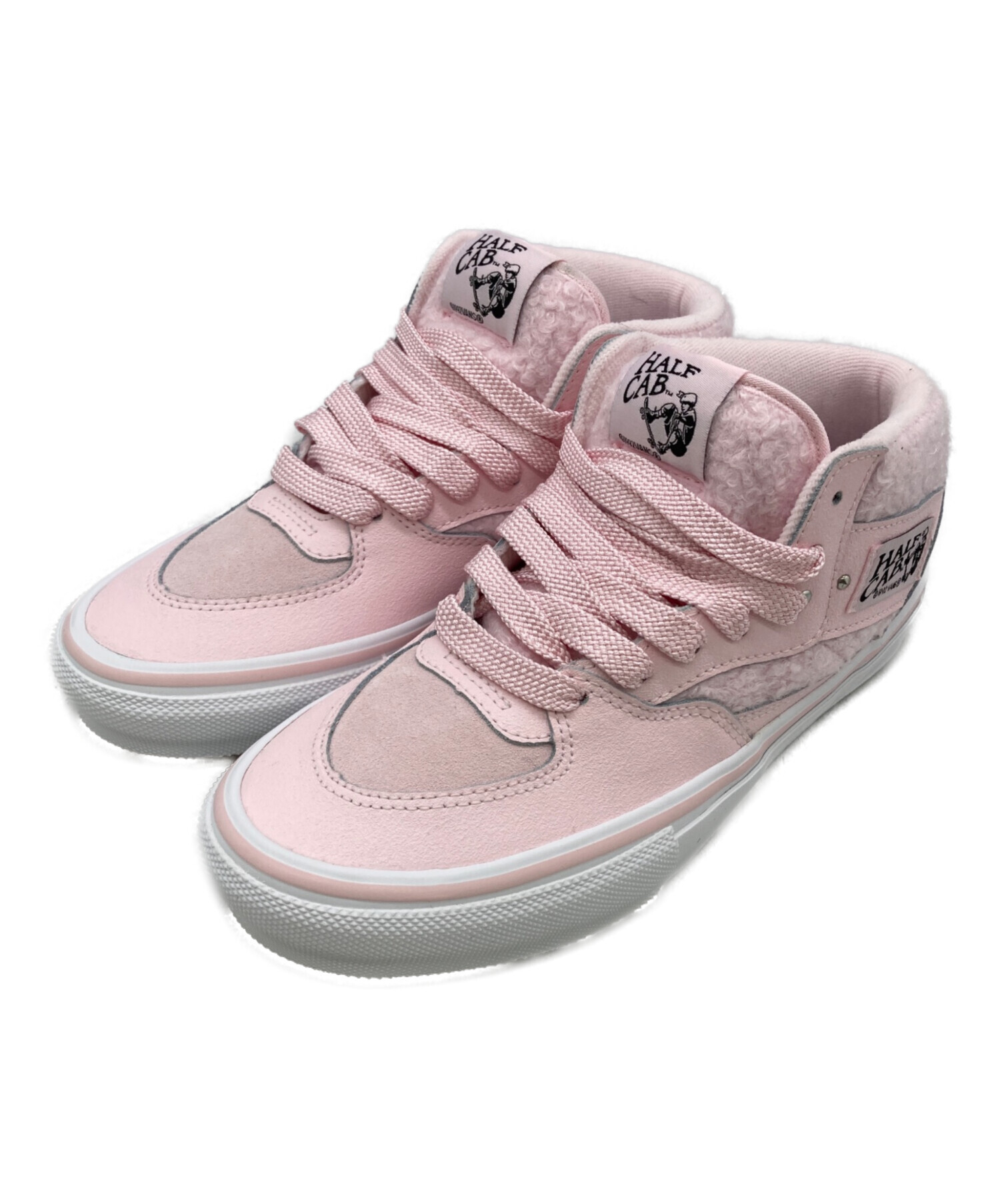 VANS HALF CAB ピンク スニーカー 中古・古着通販】VANS (ヴァンズ) HALF CAB ピンク サイズ:25.0