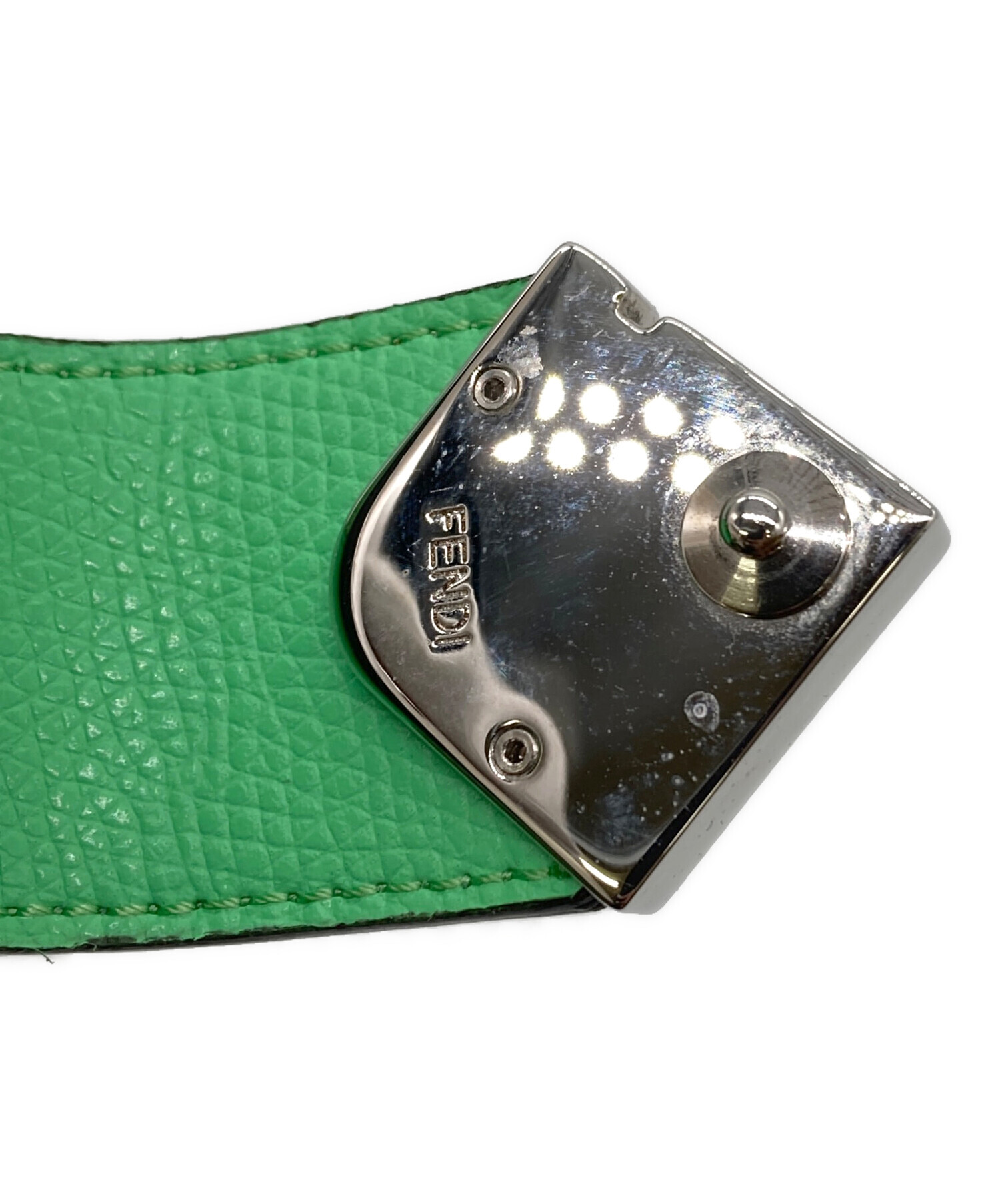 中古・古着通販】FENDI (フェンディ) 2つ折り財布 アイボリー×グリーン