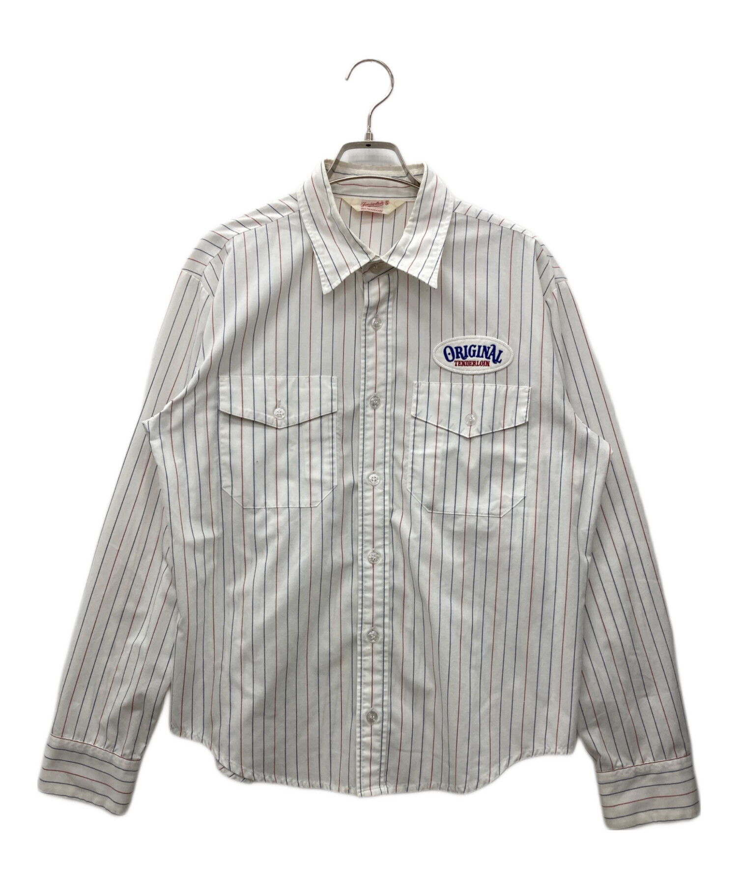 TENDERLOIN 長袖シャツ ホワイト Lサイズ 中古・古着通販】TENDERLOIN (テンダーロイン) 長袖シャツ ホワイト