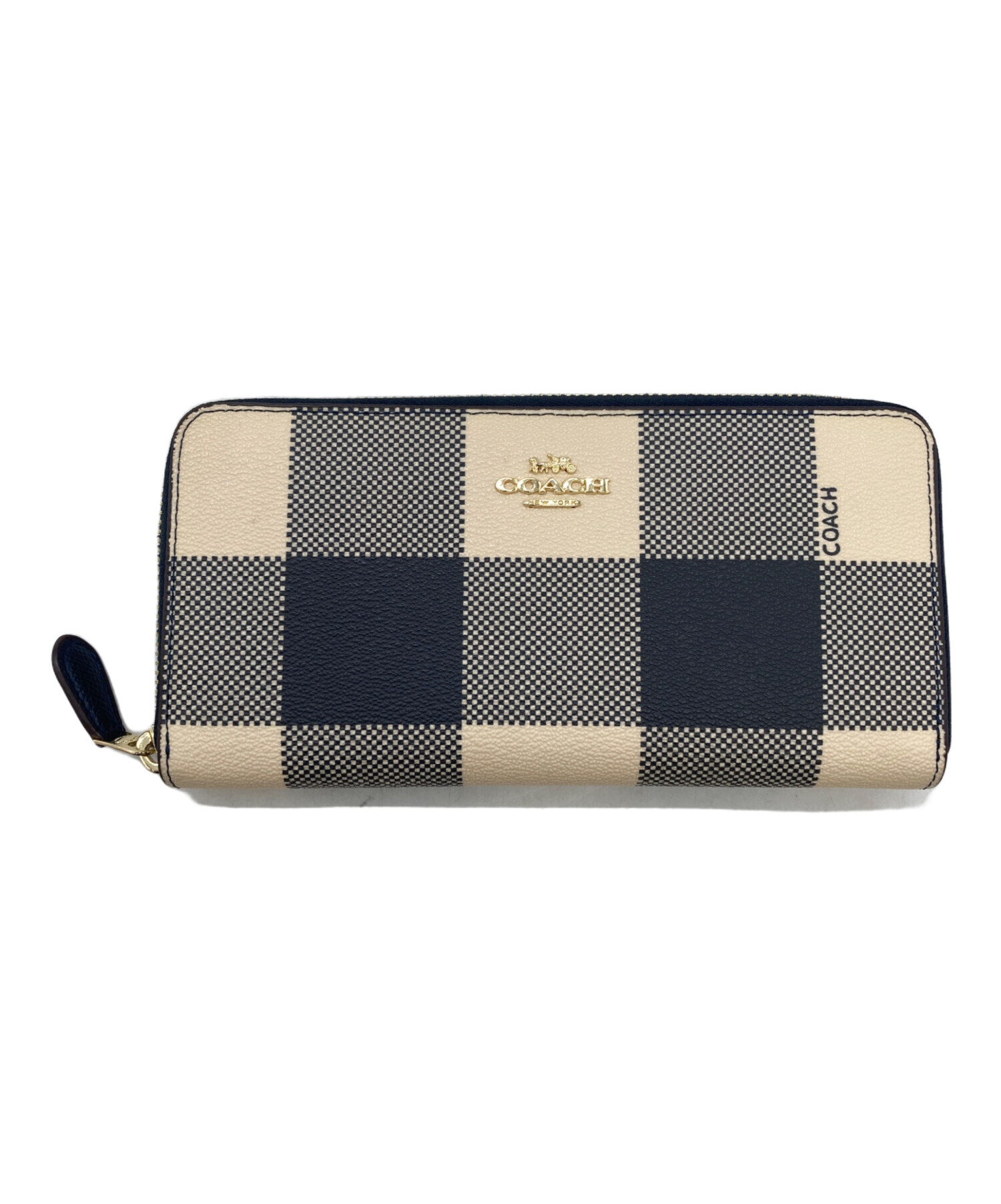 COACH スター柄ラウンドファスナー長財布 新品未使用1個中古1個の2個セット 中古・古着通販】COACH (コーチ) ラウンドファスナー長財布 アイボリー