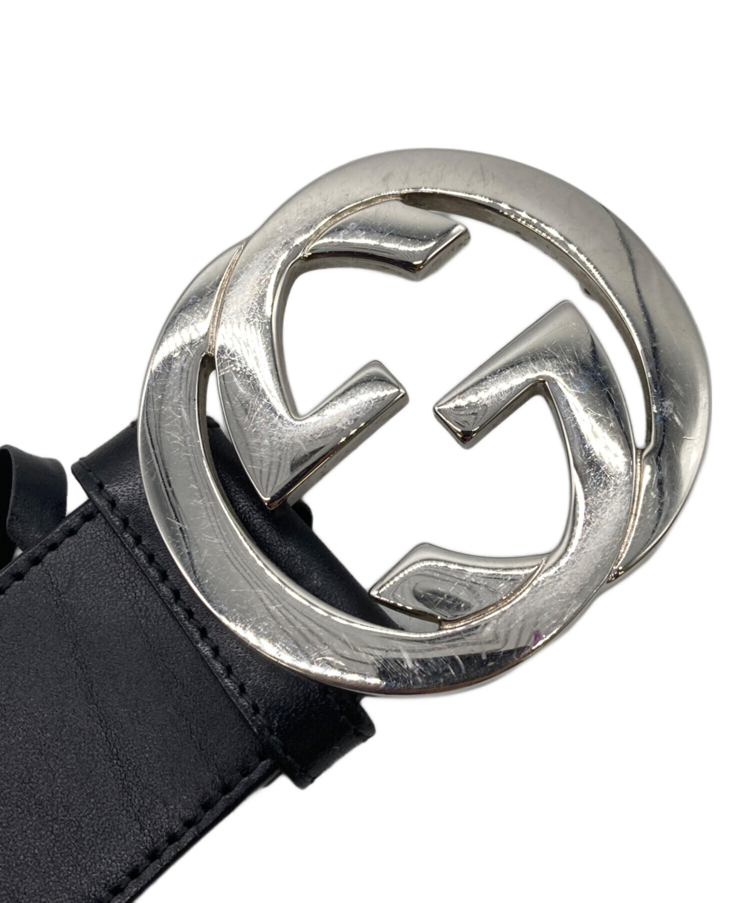 中古・古着通販】GUCCI (グッチ) インターロッキングGレザーベルト
