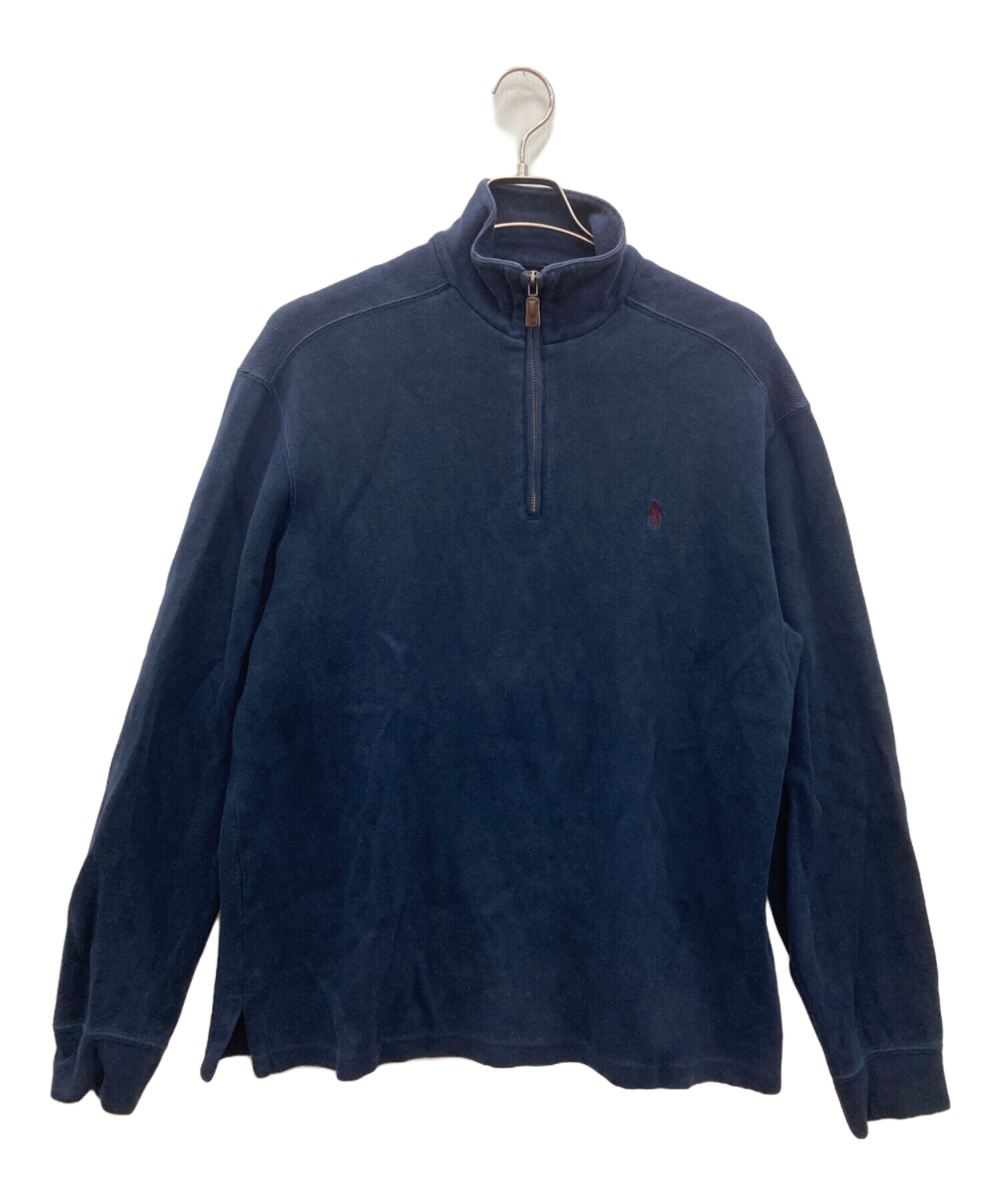 古着 Polo by Ralph Lauren ハーフジップ パーカー ネイビー 中古・古着通販】POLO RALPH LAUREN (ポロ・ラルフローレン) ハーフ