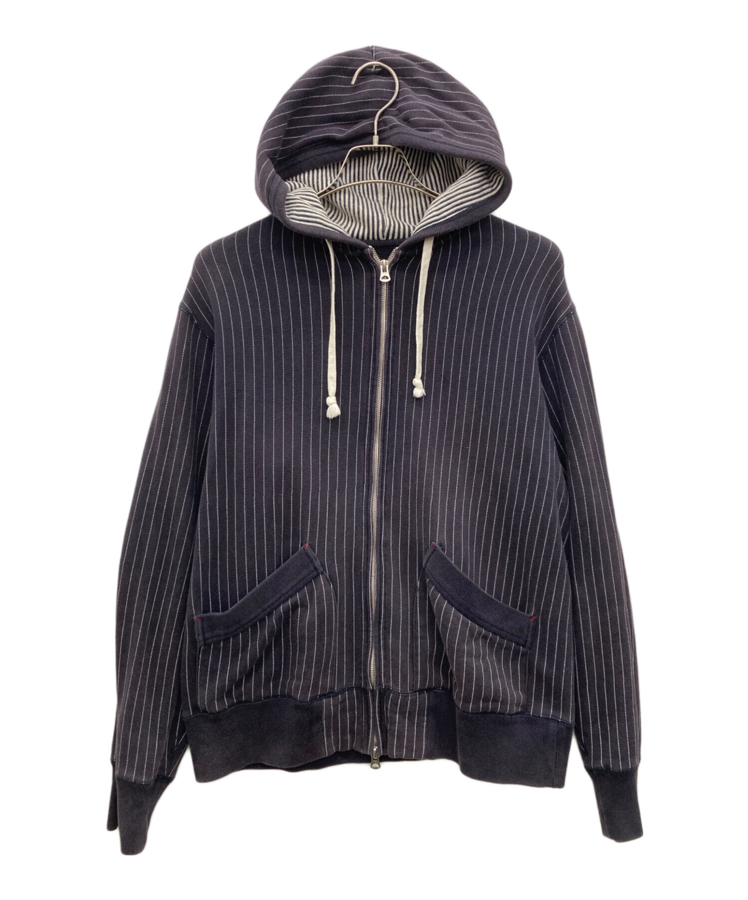 Cheswick チェスウィック 東洋 シュガーケーン 後付けパーカー 中古・古着通販】cheswick (チェスウィック) ジップパーカー ネイビー