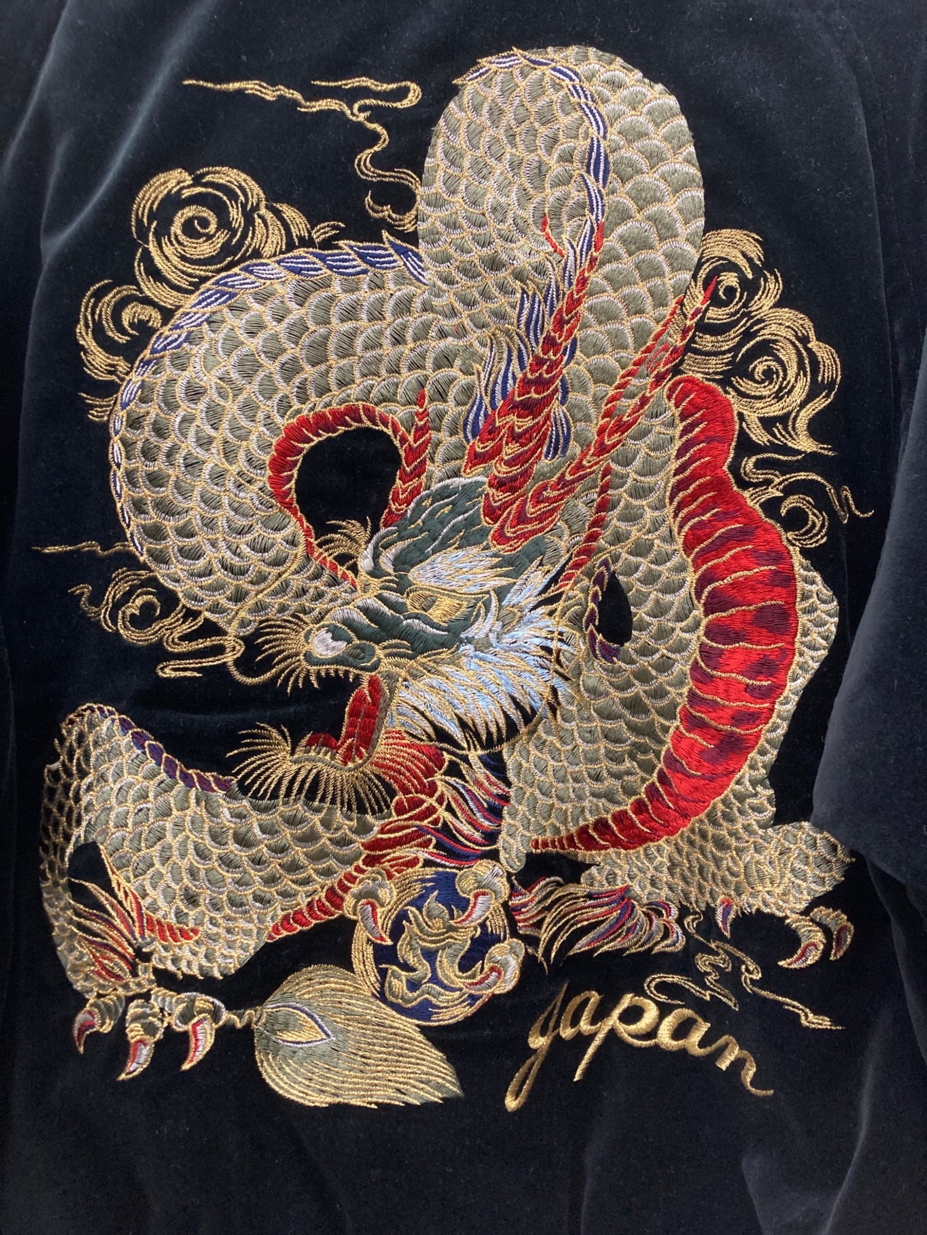 中古・古着通販】Hoshihime (ホシヒメ) ベロアスカジャン ブラック