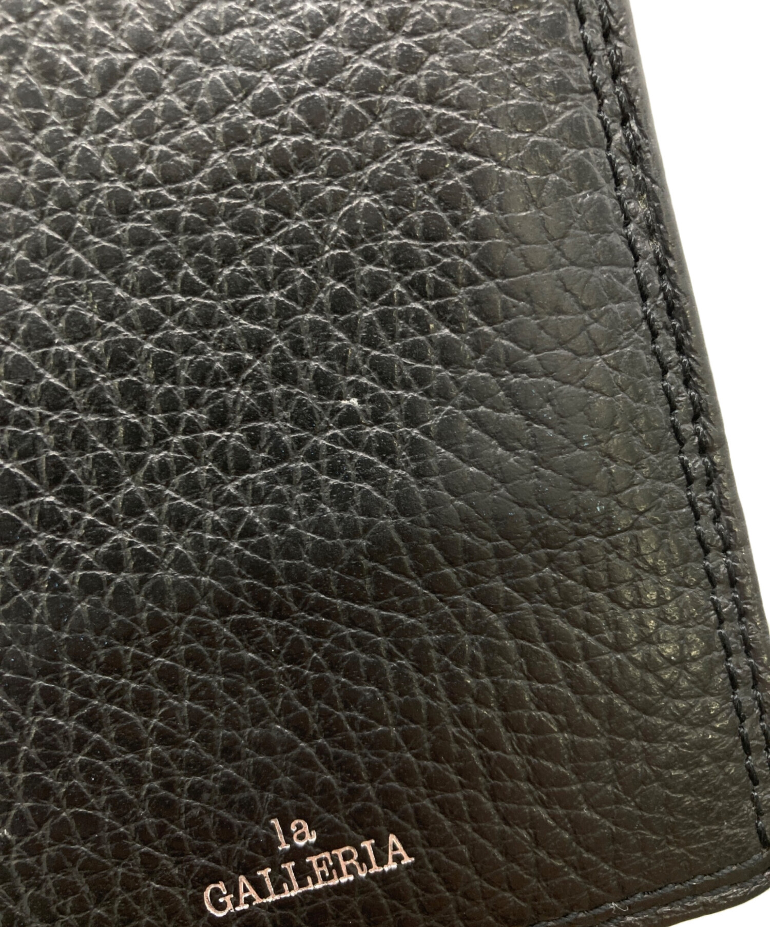 中古・古着通販】La GALLERIA (ラ・ガレリア) 2つ折り財布 ブラック