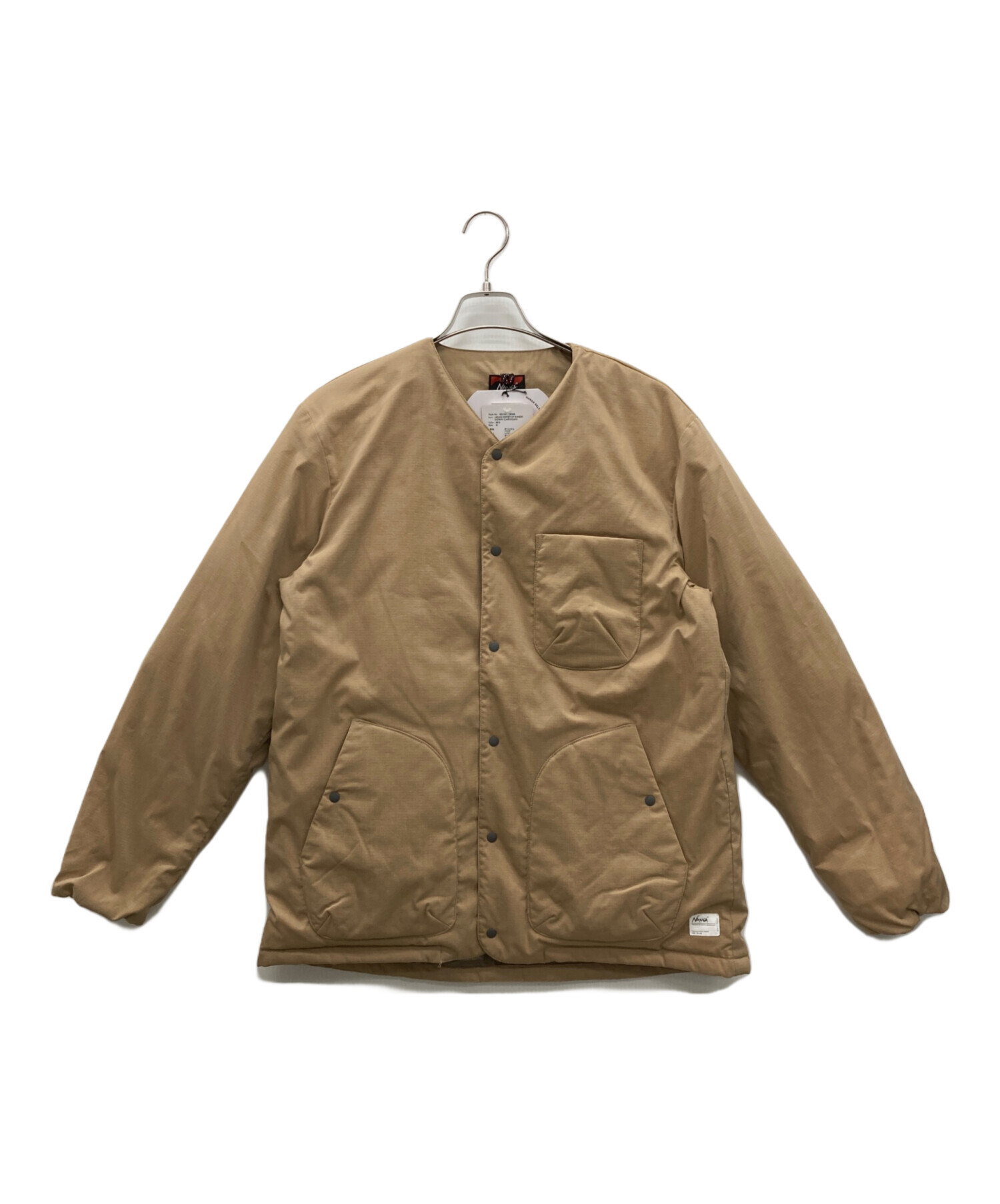 中古・古着通販】NANGA (ナンガ) ノーカラーインナーダウン ベージュ