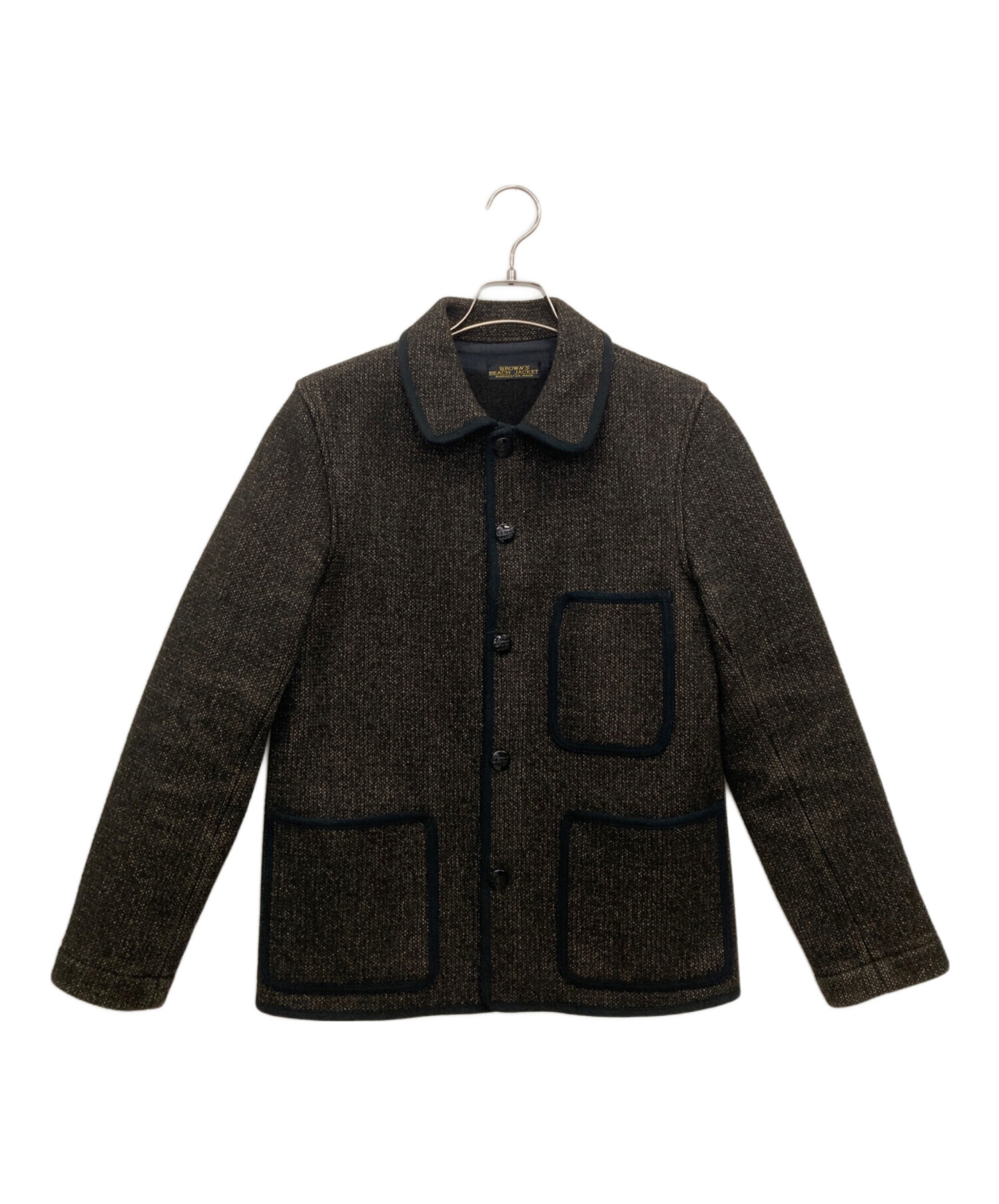 極美品 M BROWN'S BEACH JACKET ウールカバーオール 中古・古着通販】BROWN'S BEACH JACKET (ブラウンズビーチジャケット