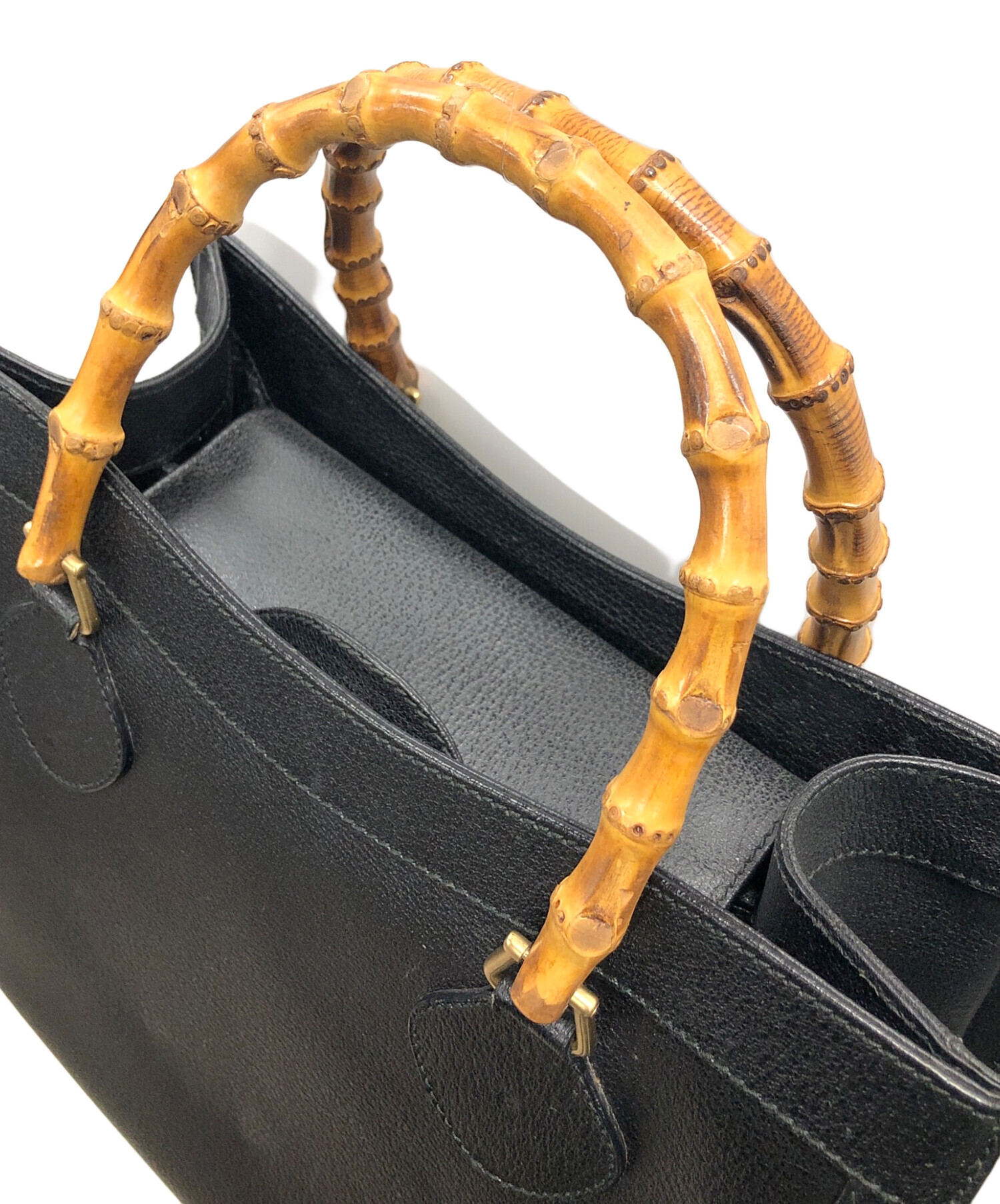 中古・古着通販】GUCCI (グッチ) バッグ ブラック サイズ:実寸サイズに 