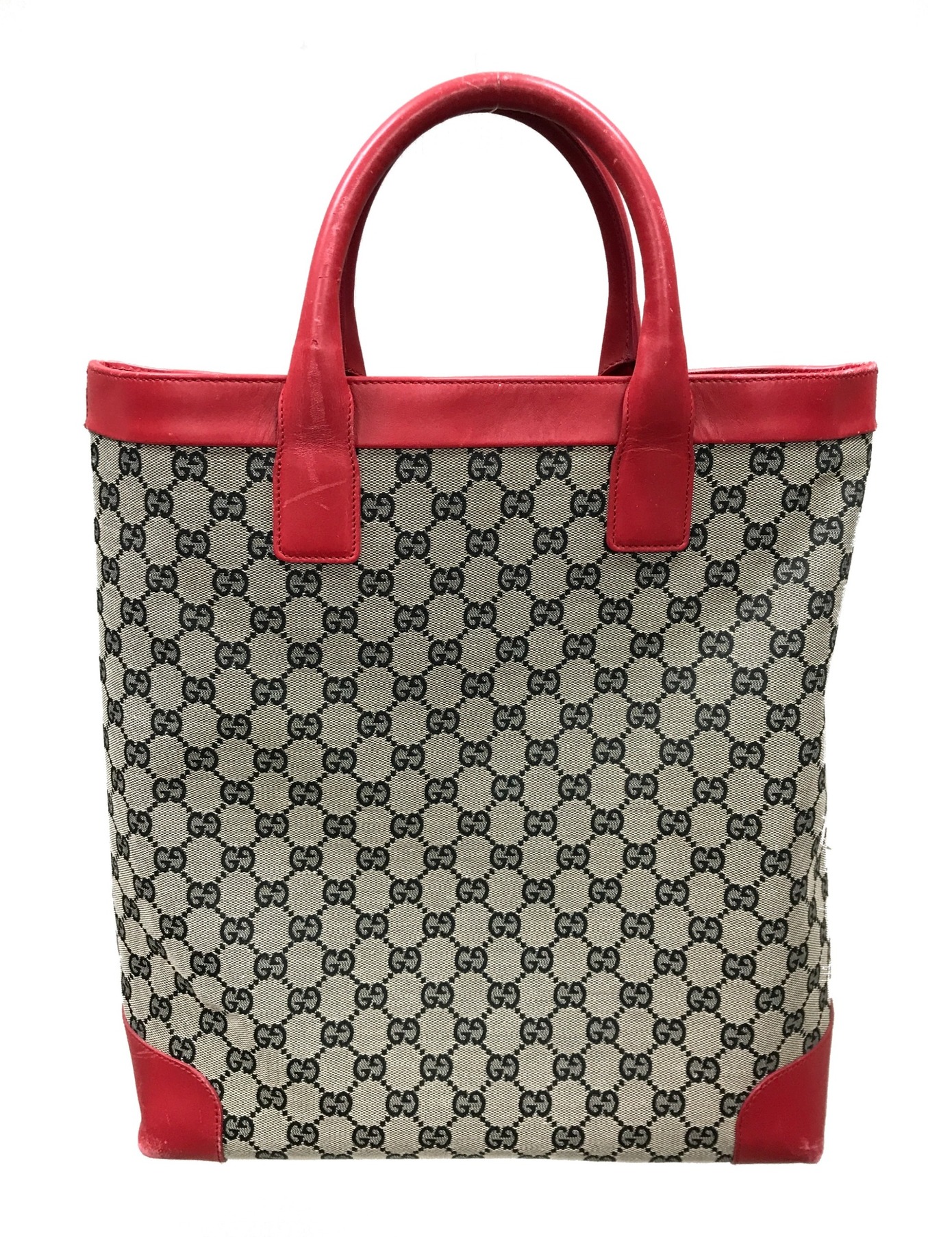 中古・古着通販】GUCCI (グッチ) トートバッグ レッド サイズ:実寸 