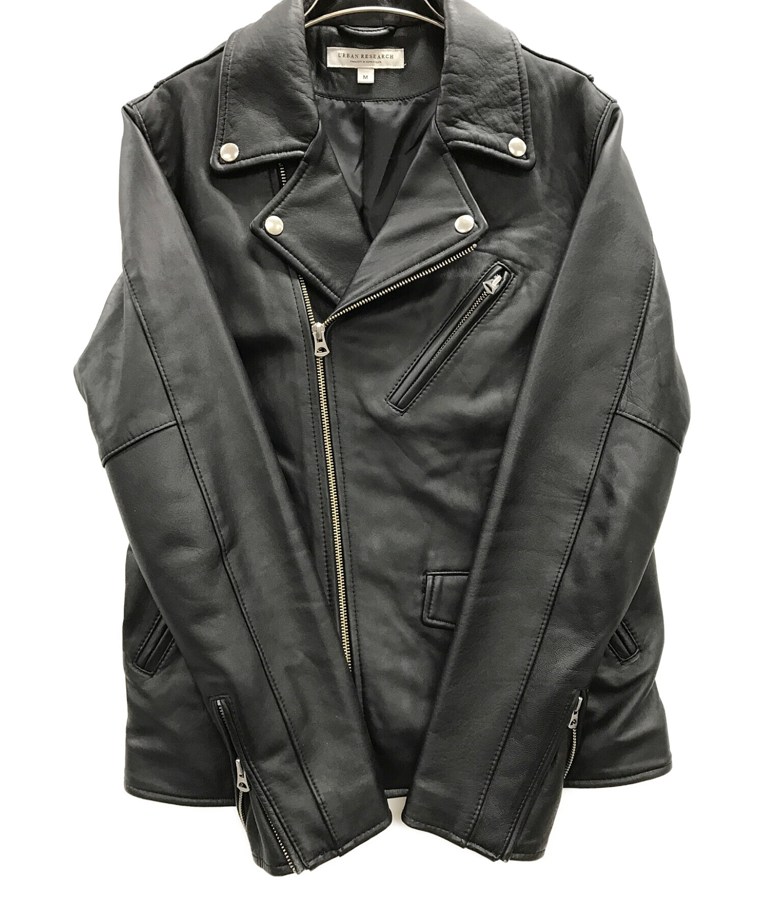 URBAN RESEARCH アーバンリサーチ シングルライダースジャケット 羊革 UR84-17H002 ブラック size:L 中古・古着通販】URBAN RESEARCH (アーバンリサーチ) レザーライダース