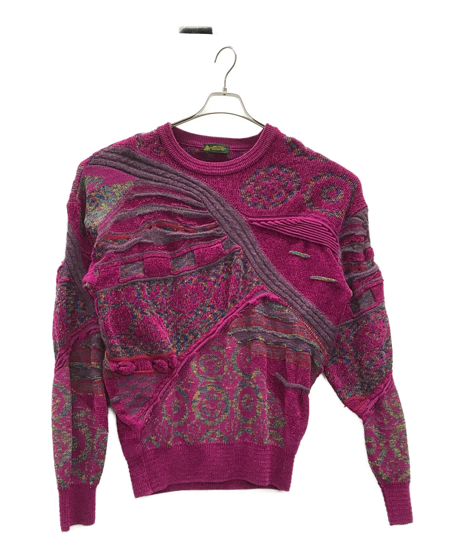 中古・古着通販】j's (ジエイズ) ヴィンテージ3Dニット パープル