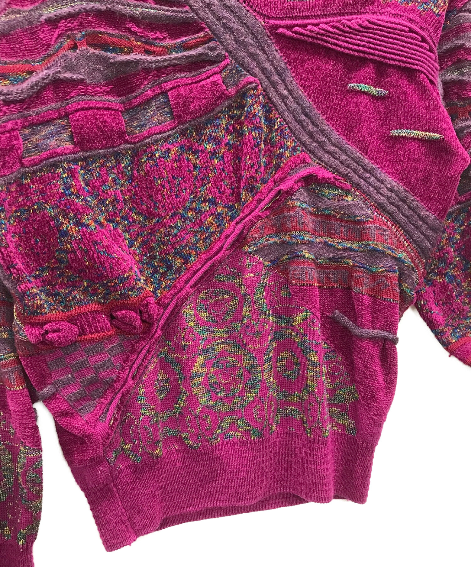 中古・古着通販】j's (ジエイズ) ヴィンテージ3Dニット パープル