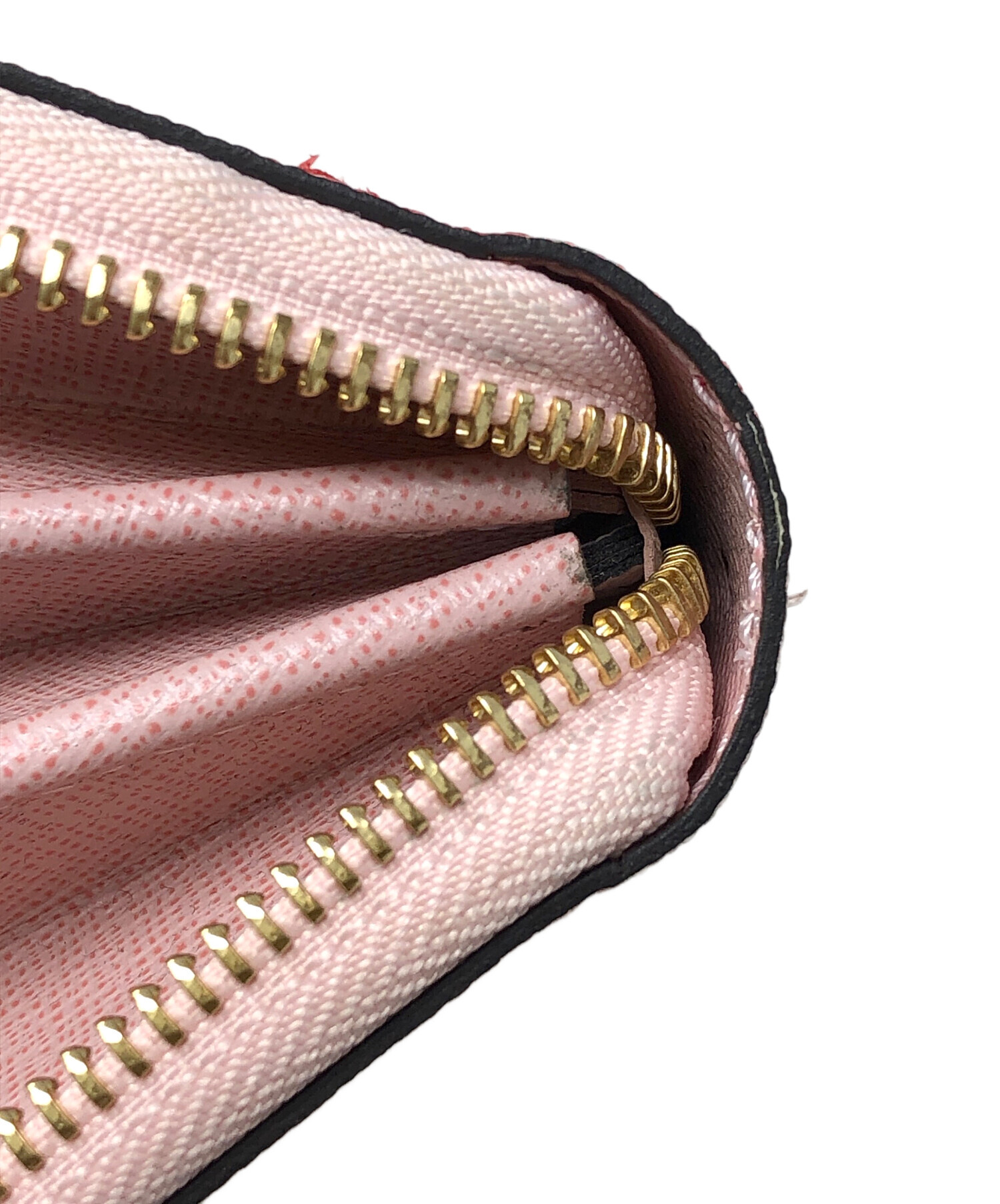 ルイヴィトン モノグラム ジャイアント ジッピーウォレット 財布 レッド ピンク 中古・古着通販】LOUIS VUITTON (ルイ ヴィトン) 長財布 ジャイアント