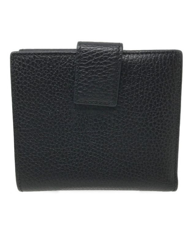 新品未使用 グッチ マーモント 二つ折り財布 レザー ブラック 中古・古着通販】GUCCI (グッチ) 2つ折り財布 GGマーモント レザー