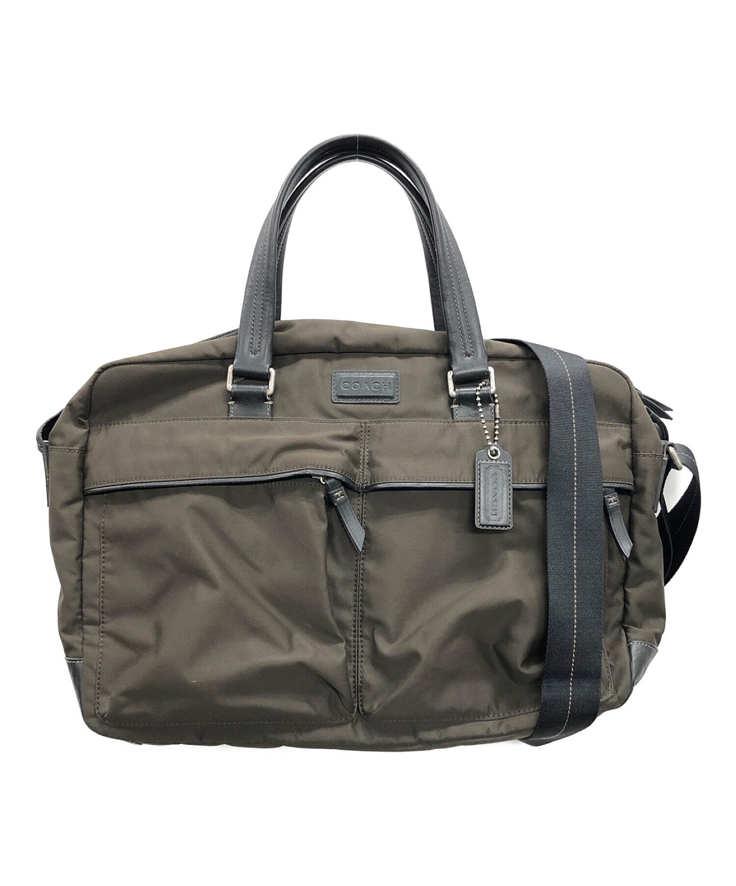 最終値下げです！　コーチ　ブリーフケース　グレー 中古・古着通販】COACH (コーチ) ブリーフケース ヴァリック カーキ