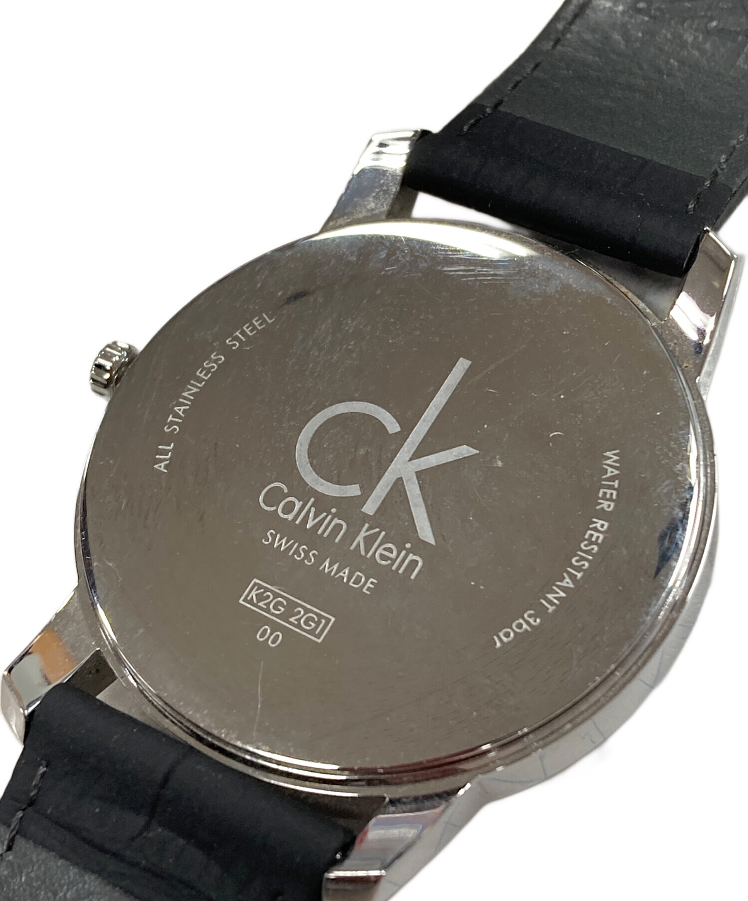 CK カルバンクライン メンズ腕時計 K2G 2G1 ブルー系文字盤 クォーツ 