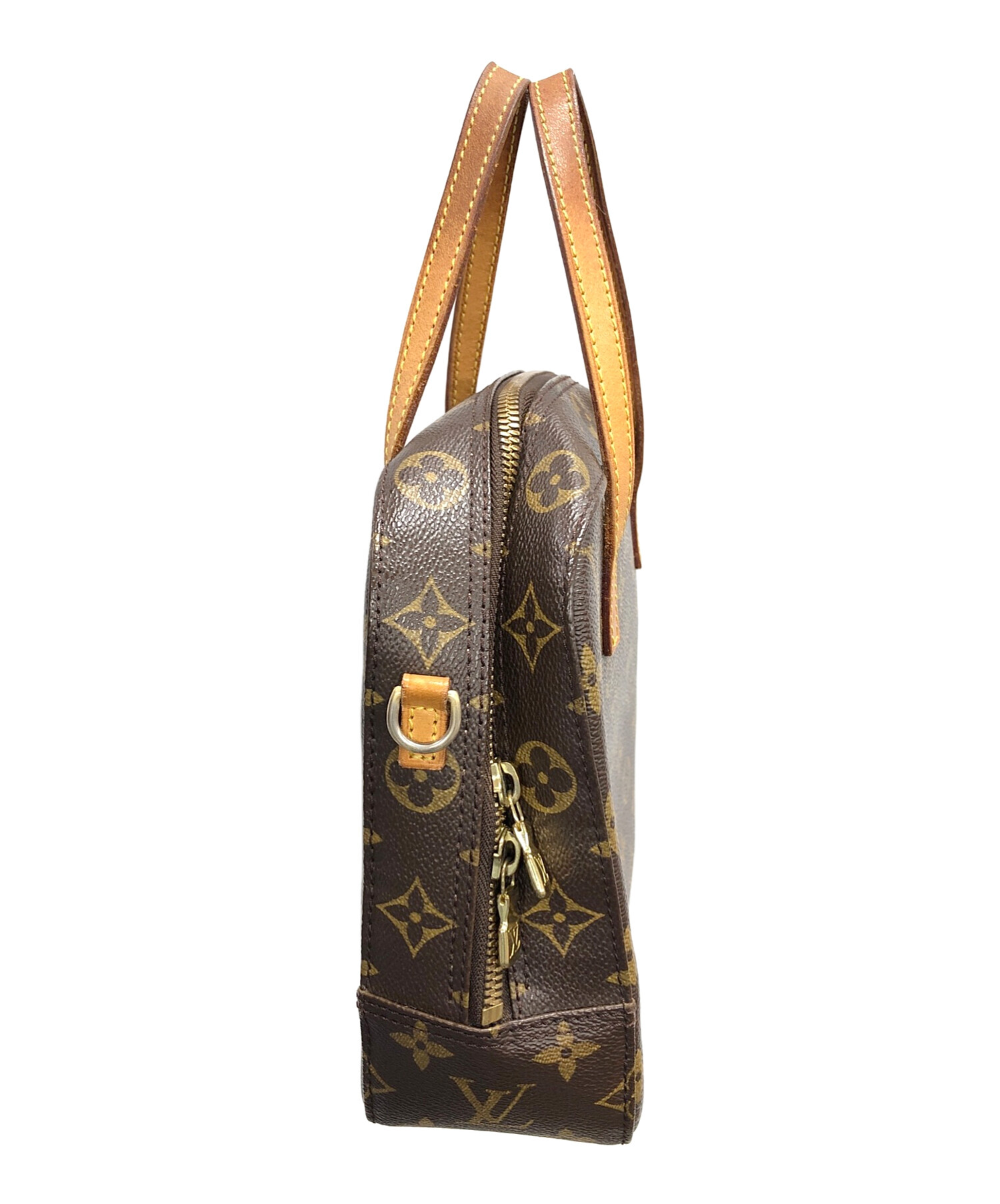 LOUIS VUITTON ハンドバッグ モノグラム スポンティーニ ブラウン 中古・古着通販】LOUIS VUITTON (ルイ ヴィトン) ハンドバッグ
