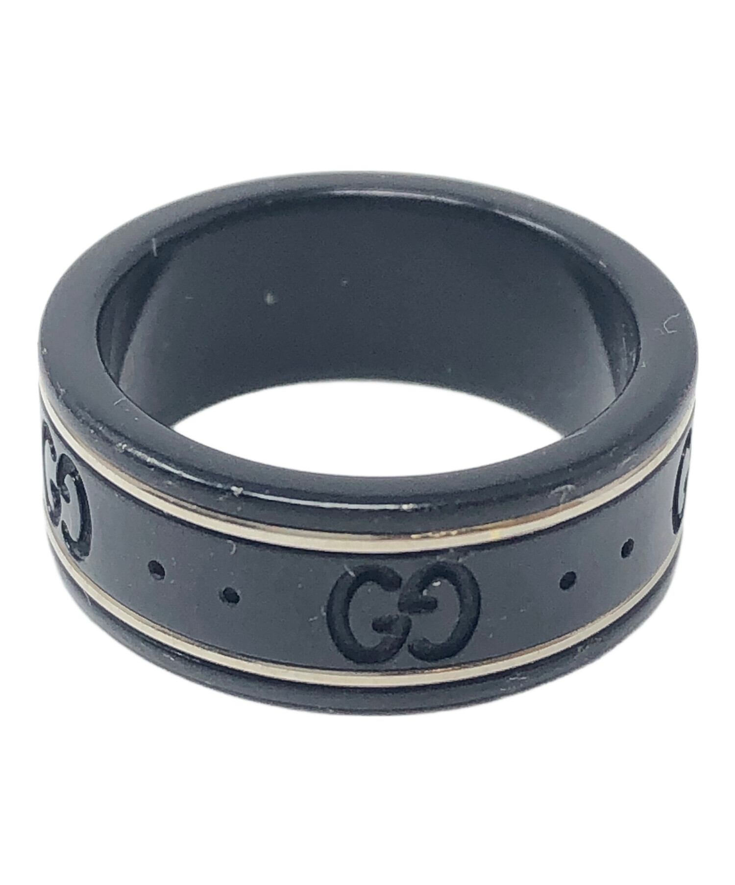 中古・古着通販】GUCCI (グッチ) リング ブラック サイズ:9号 