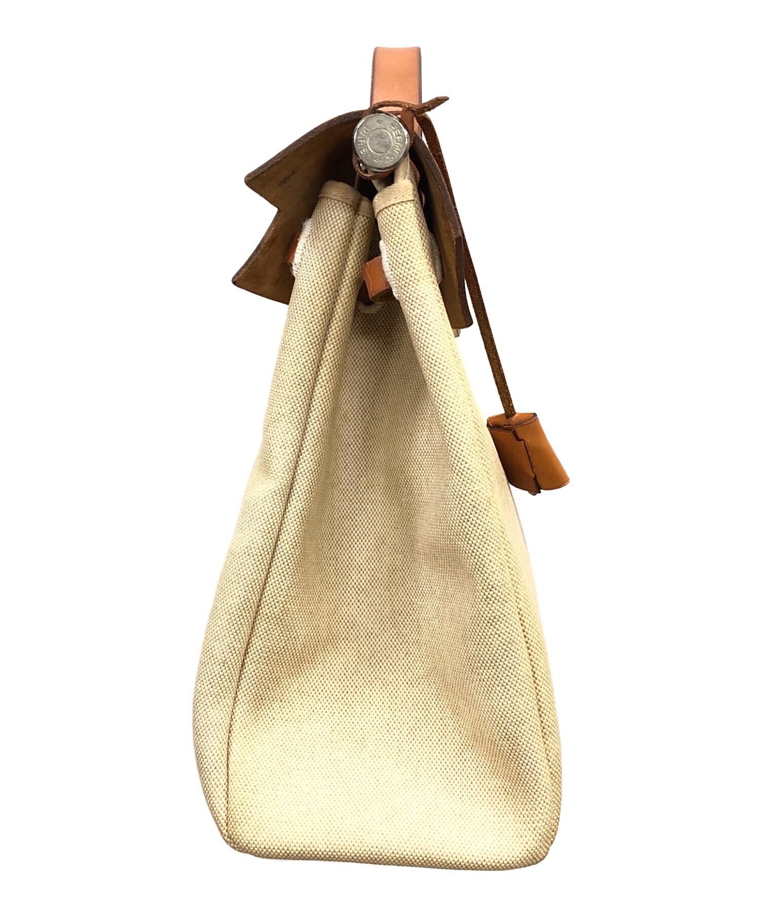 中古・古着通販】HERMES (エルメス) エールバッグMM ベージュ×ブラウン 