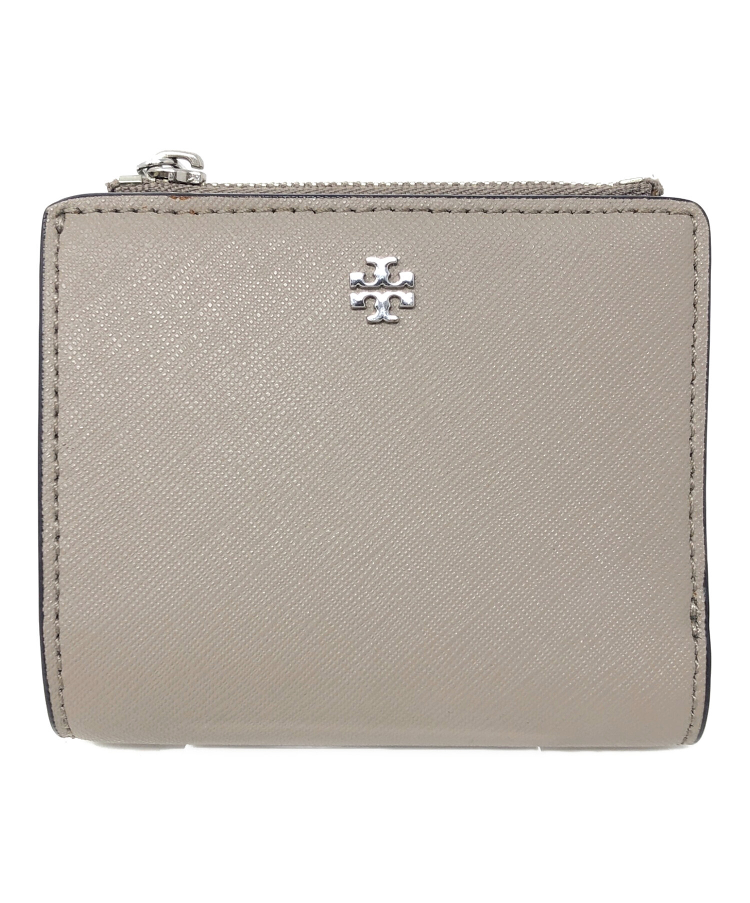 【Tory Burch（トリーバーチ）】新品未使用／二つ折り財布 ベージュ TORY BURCH(トリーバーチ) / 2つ折り財布/レザー/ベージュ/レディース