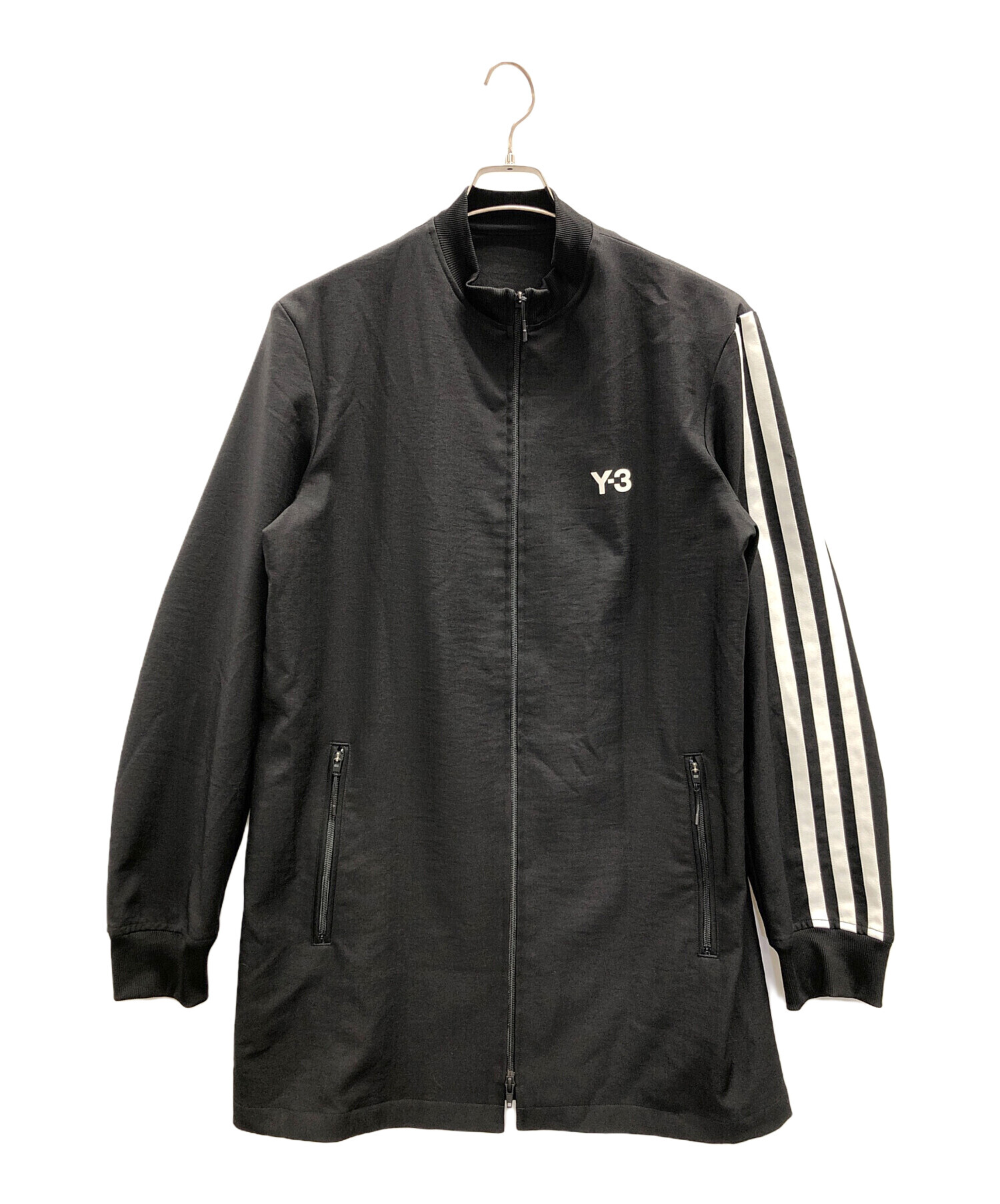 Y-3 ブラックトラックジャケット (L) 中古・古着通販】Y-3 (ワイスリー) トラックジャケット ブラック
