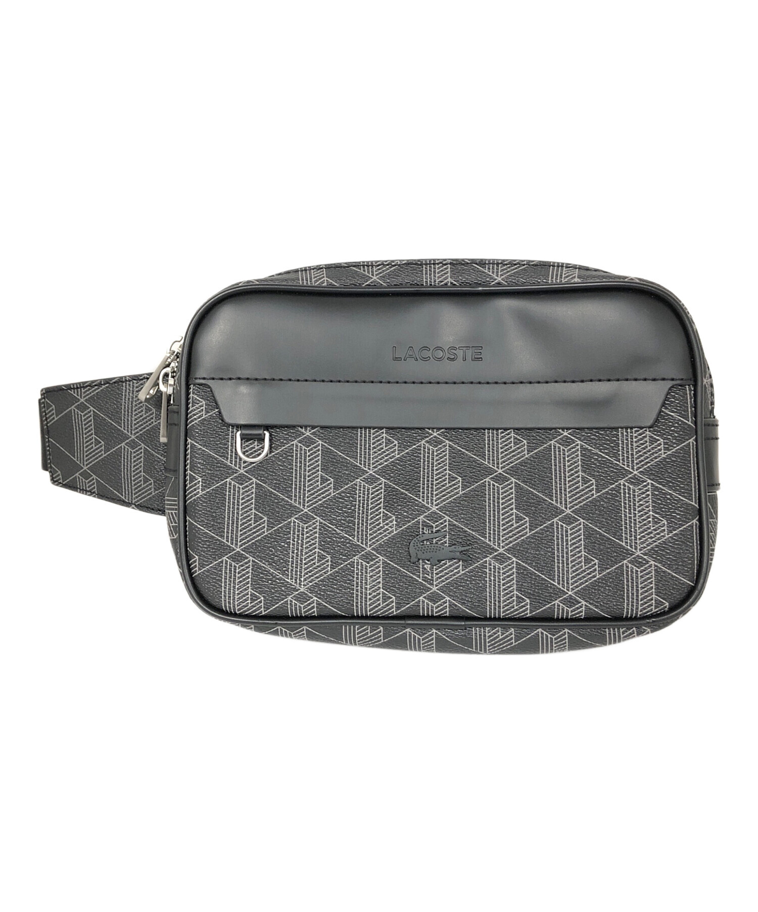 【未使用級】ラコステ ザブレンド モノグラム リポーターバッグ ブラック ラコステ LACOSTE ザ ブレンド モノグラムリポーターバッグ （ブラック