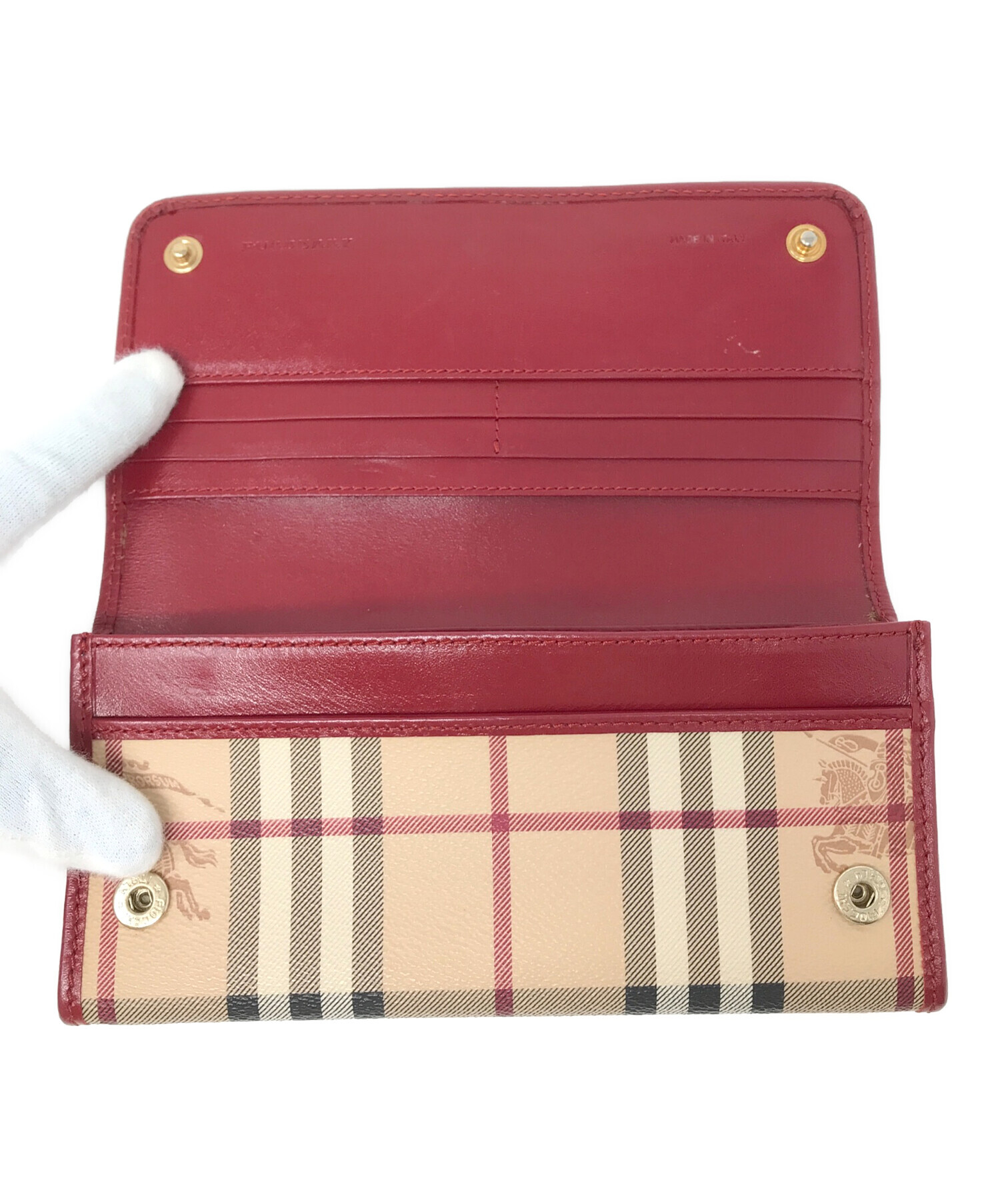 中古・古着通販】BURBERRY (バーバリー) 長財布 ノバチェック ベージュ