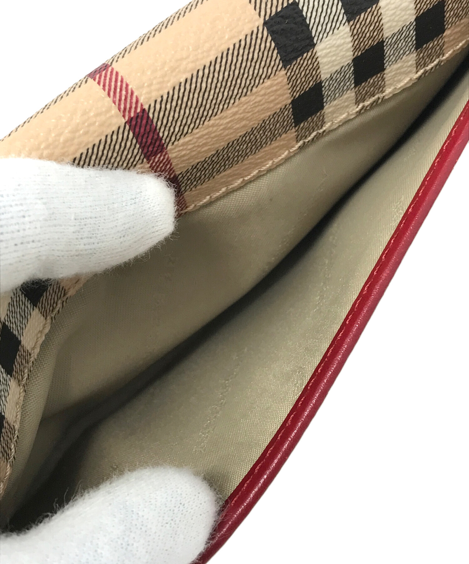中古・古着通販】BURBERRY (バーバリー) 長財布 ノバチェック ベージュ